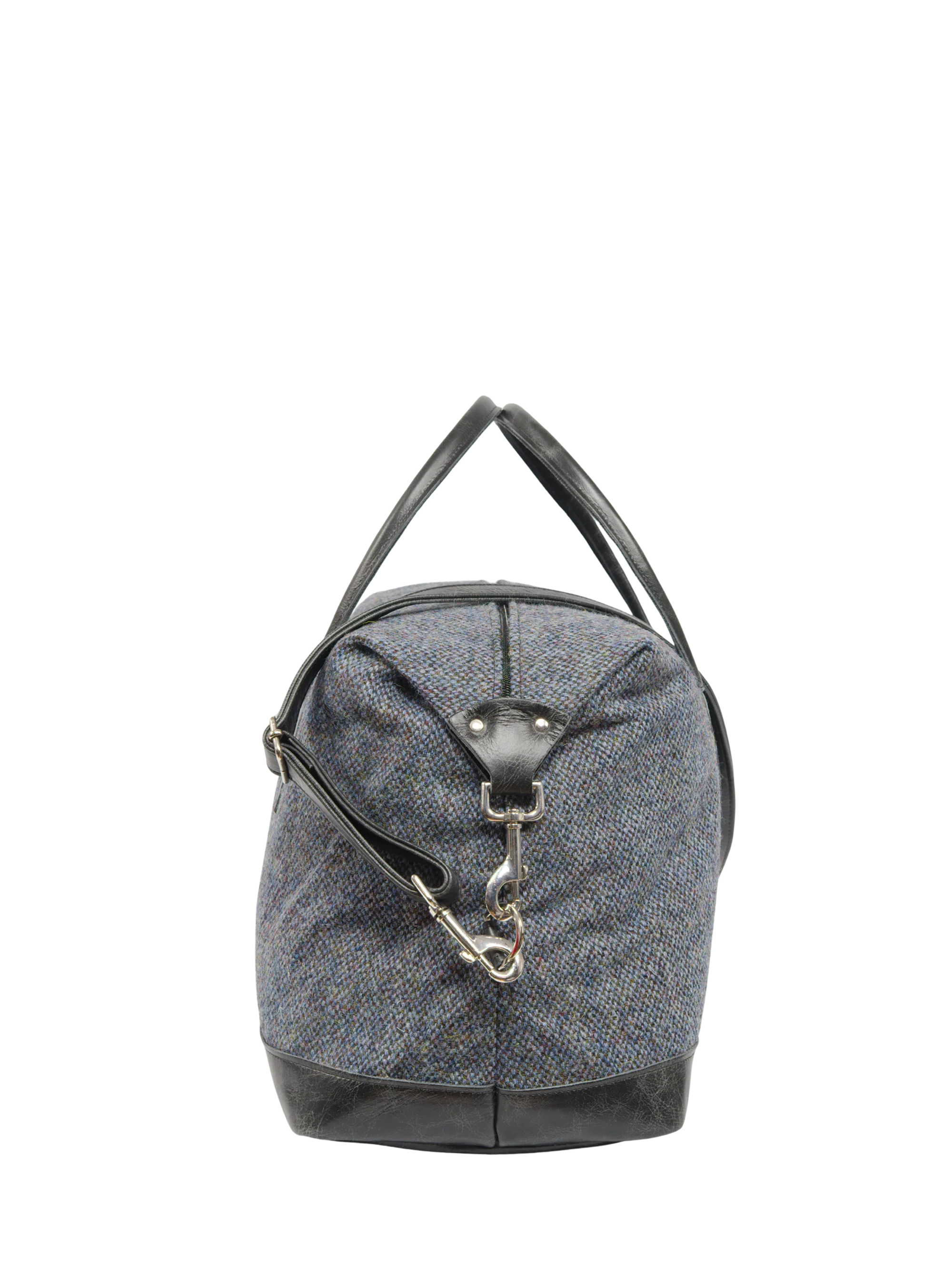 Harris Tweed Luggage Bag - BC1 (Black Leather) - Image 3