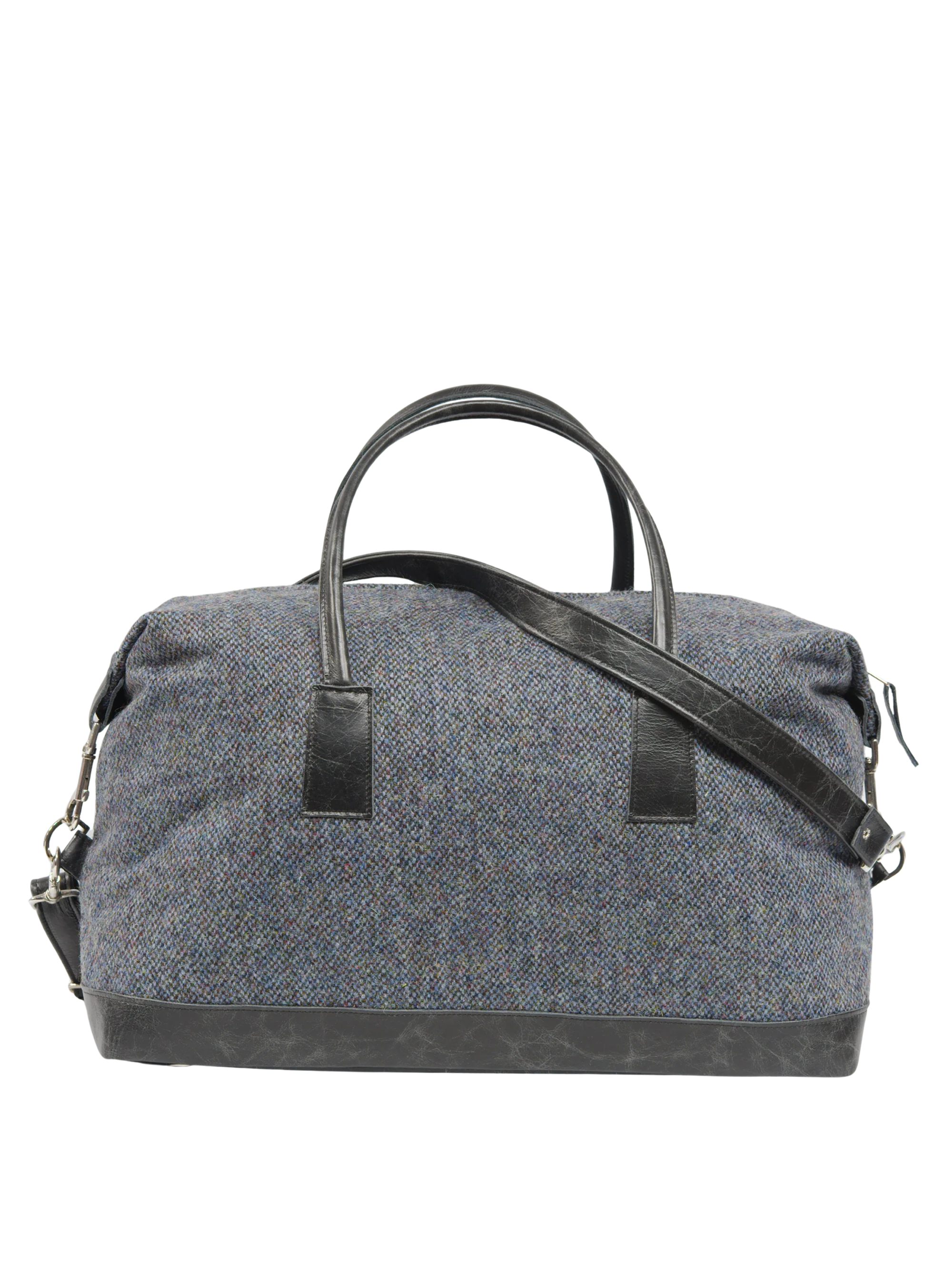 Harris Tweed Luggage Bag - BC1 (Black Leather) - Image 4