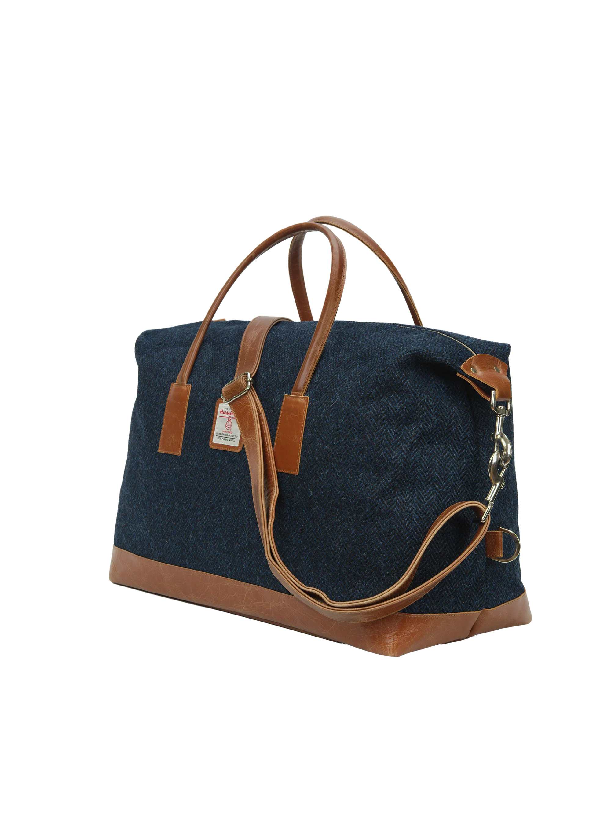 Harris Tweed Luggage Bag - HB104 (Tan Leather) - Image 2