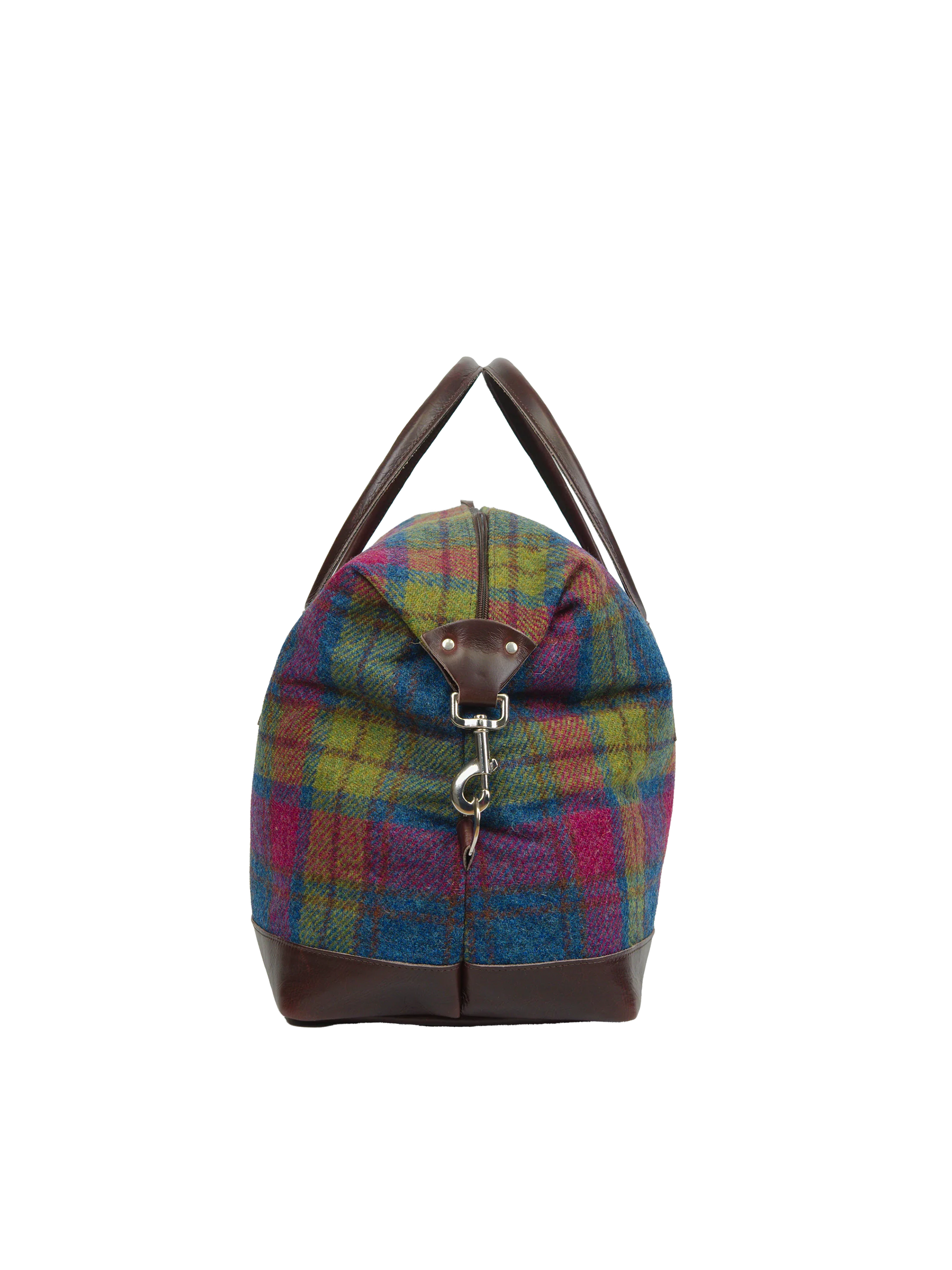 Harris Tweed Luggage Bag - A0195 (Brown Leather) - Image 4