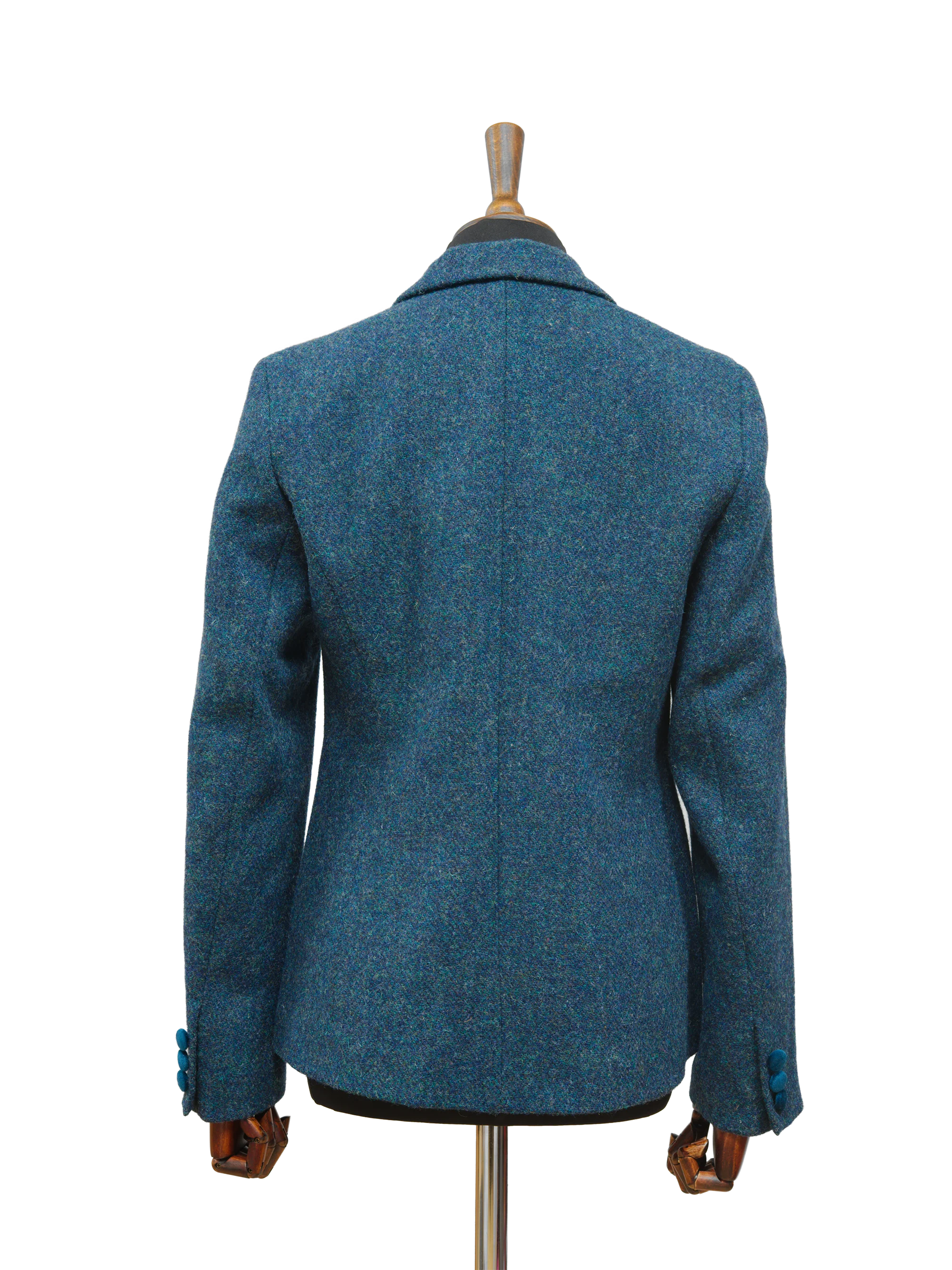 Harris Tweed Melanie Jacket - Blue Mix Herringbone - Image 4