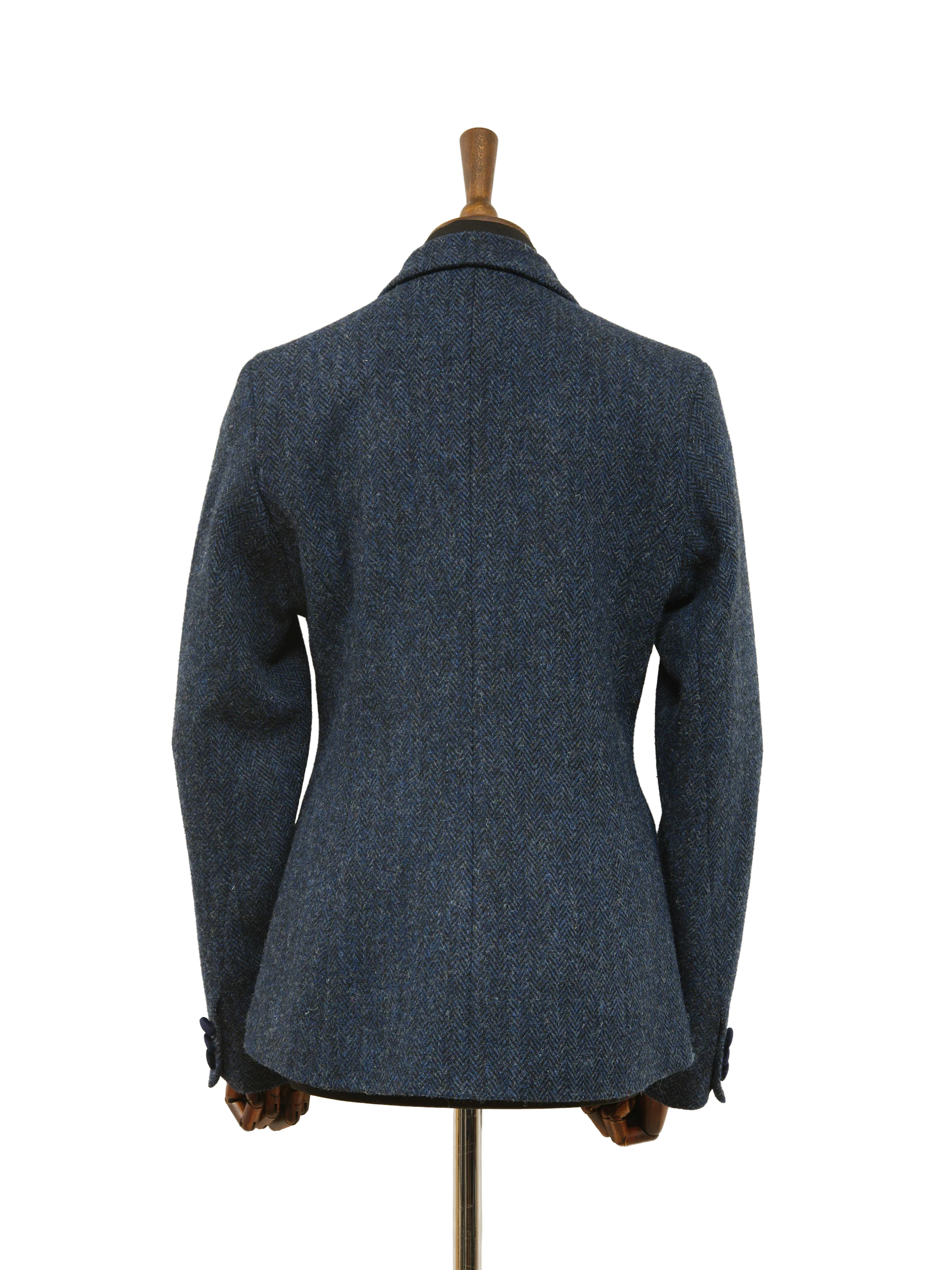 Harris Tweed Melanie Jacket - Navy Herringbone - Image 4