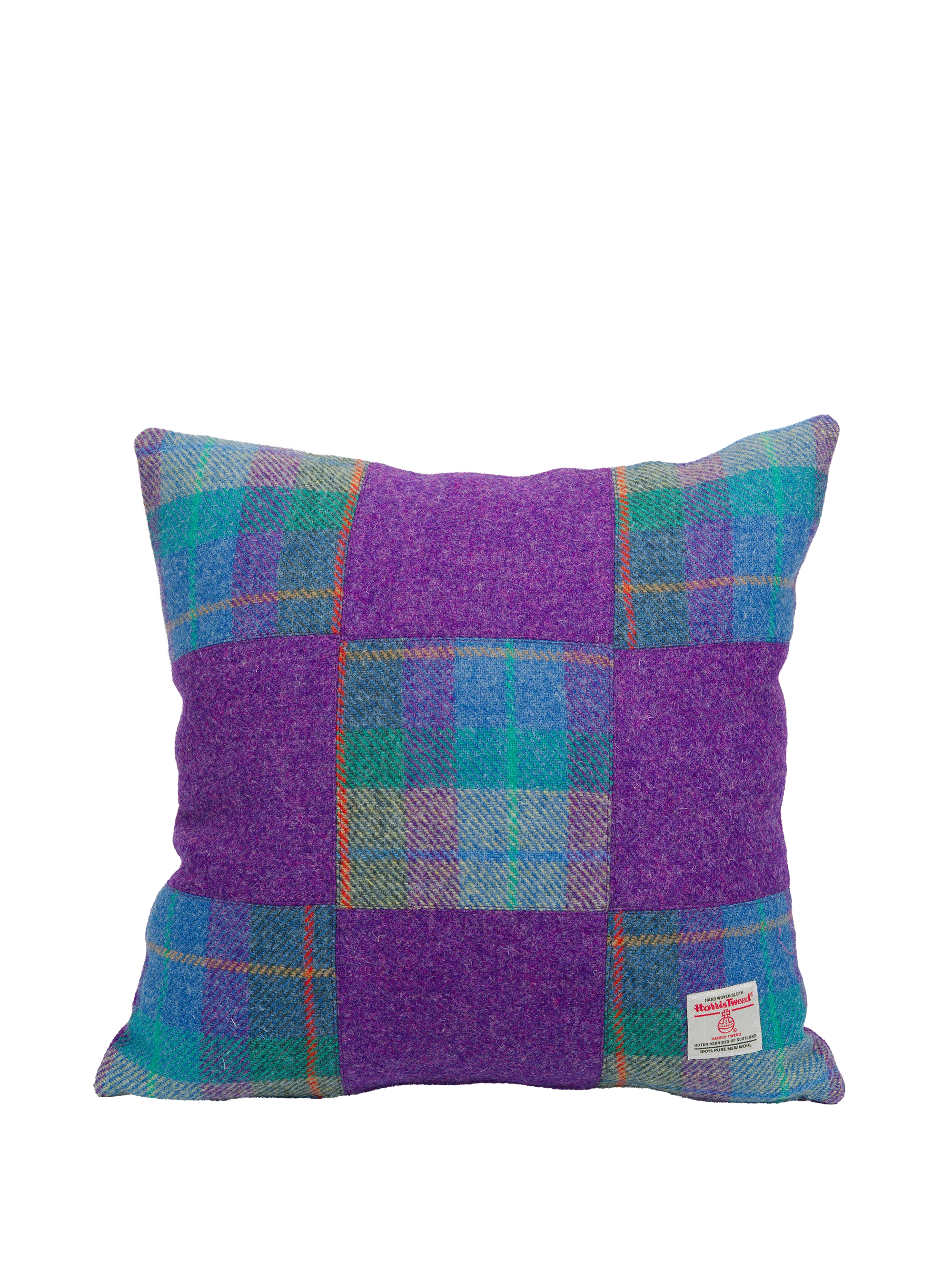 Harris Tweed Patchwork Cushion - A085 & 208