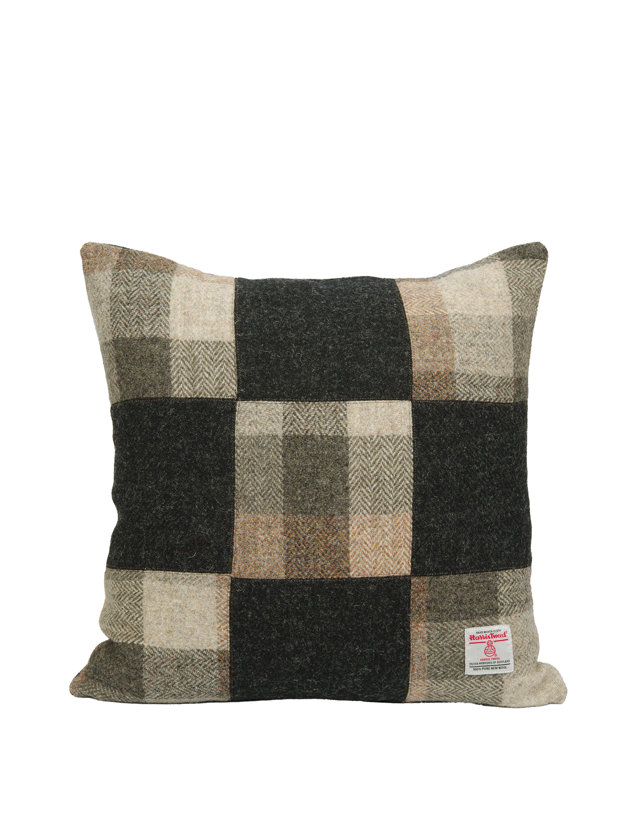 Harris Tweed Patchwork Cushion - HB155 & 302