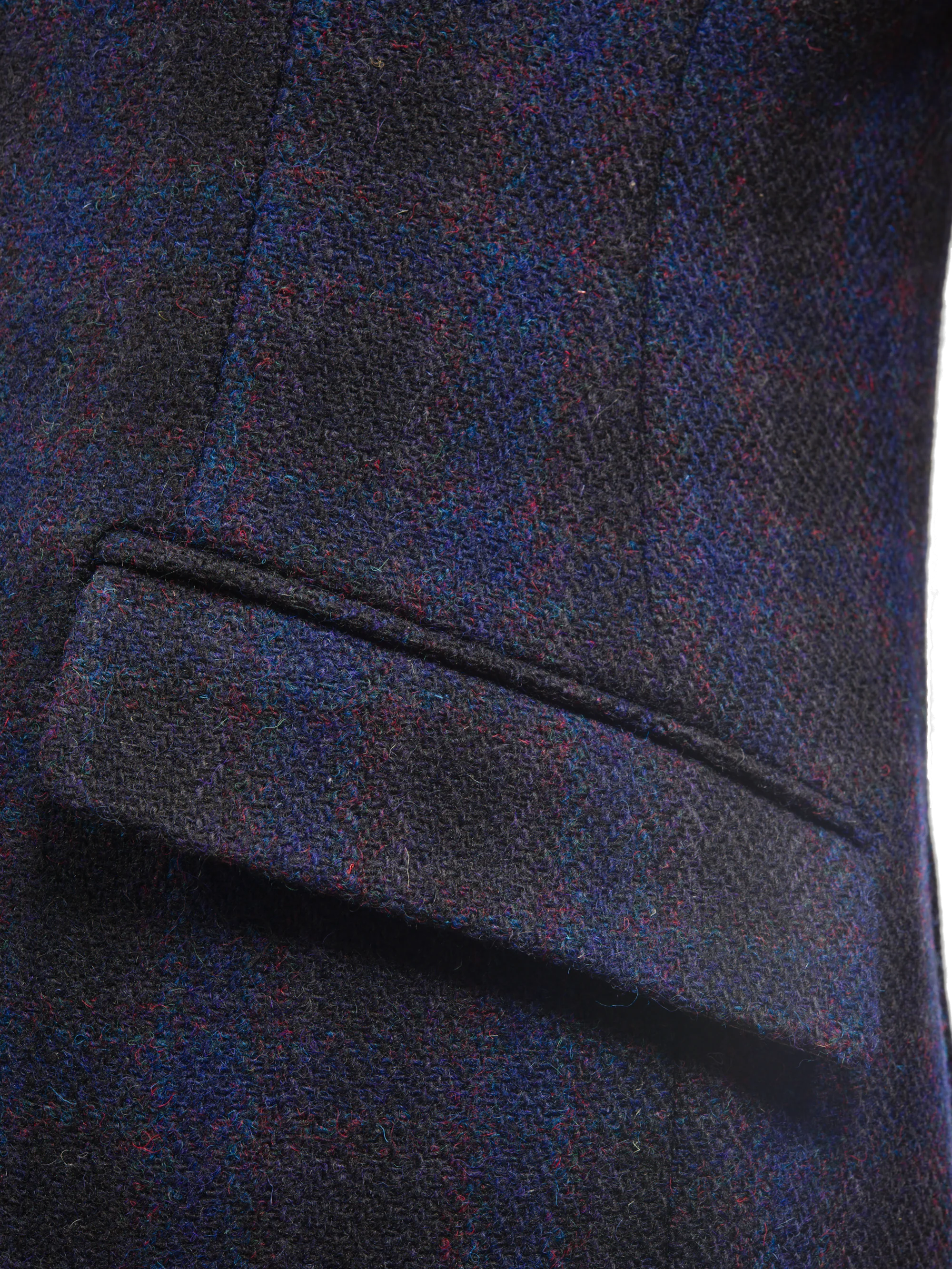 Harris Tweed Patrick Jacket - Navy Block Check - Image 6