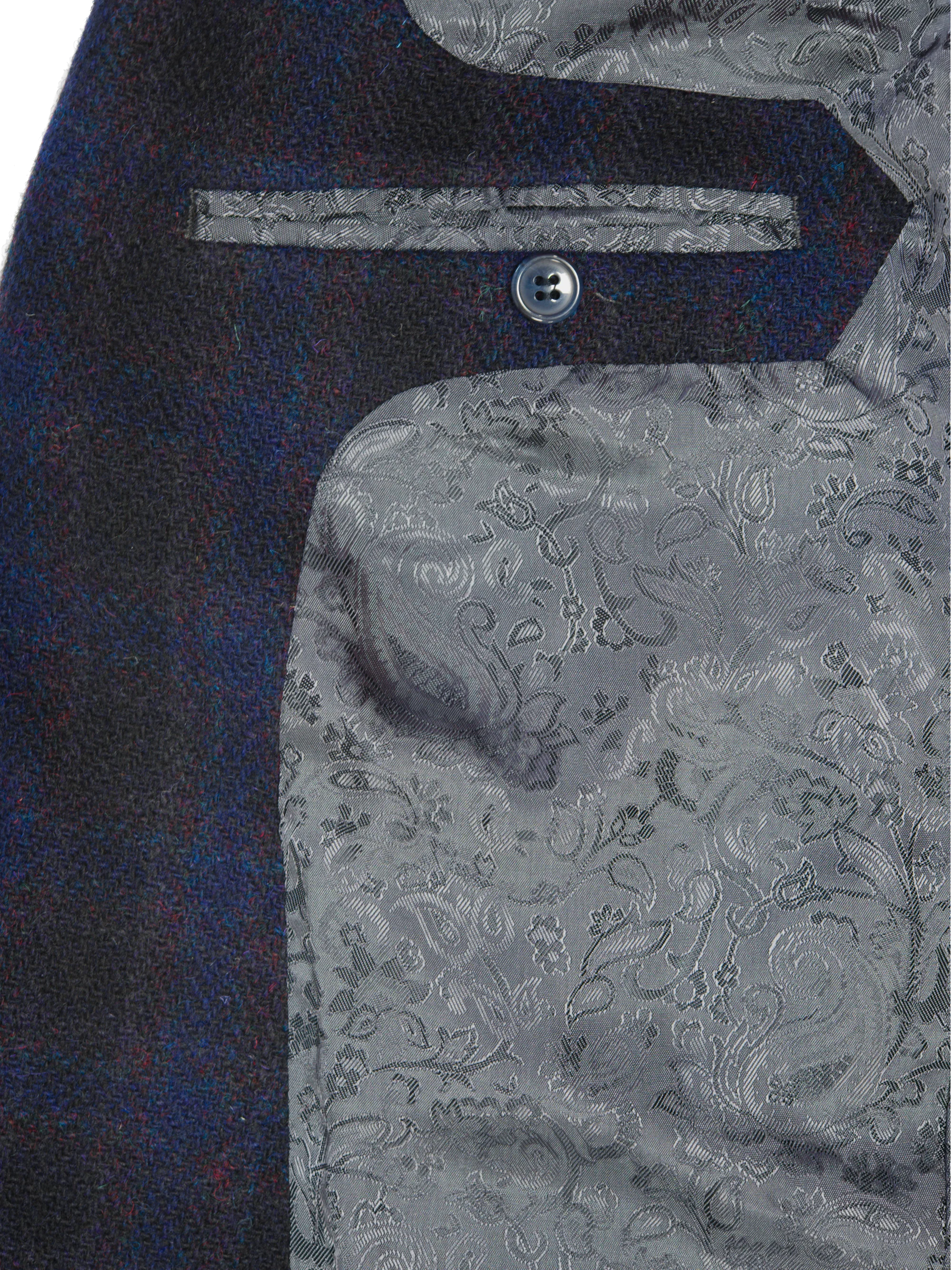 Harris Tweed Patrick Jacket - Navy Block Check - Image 8