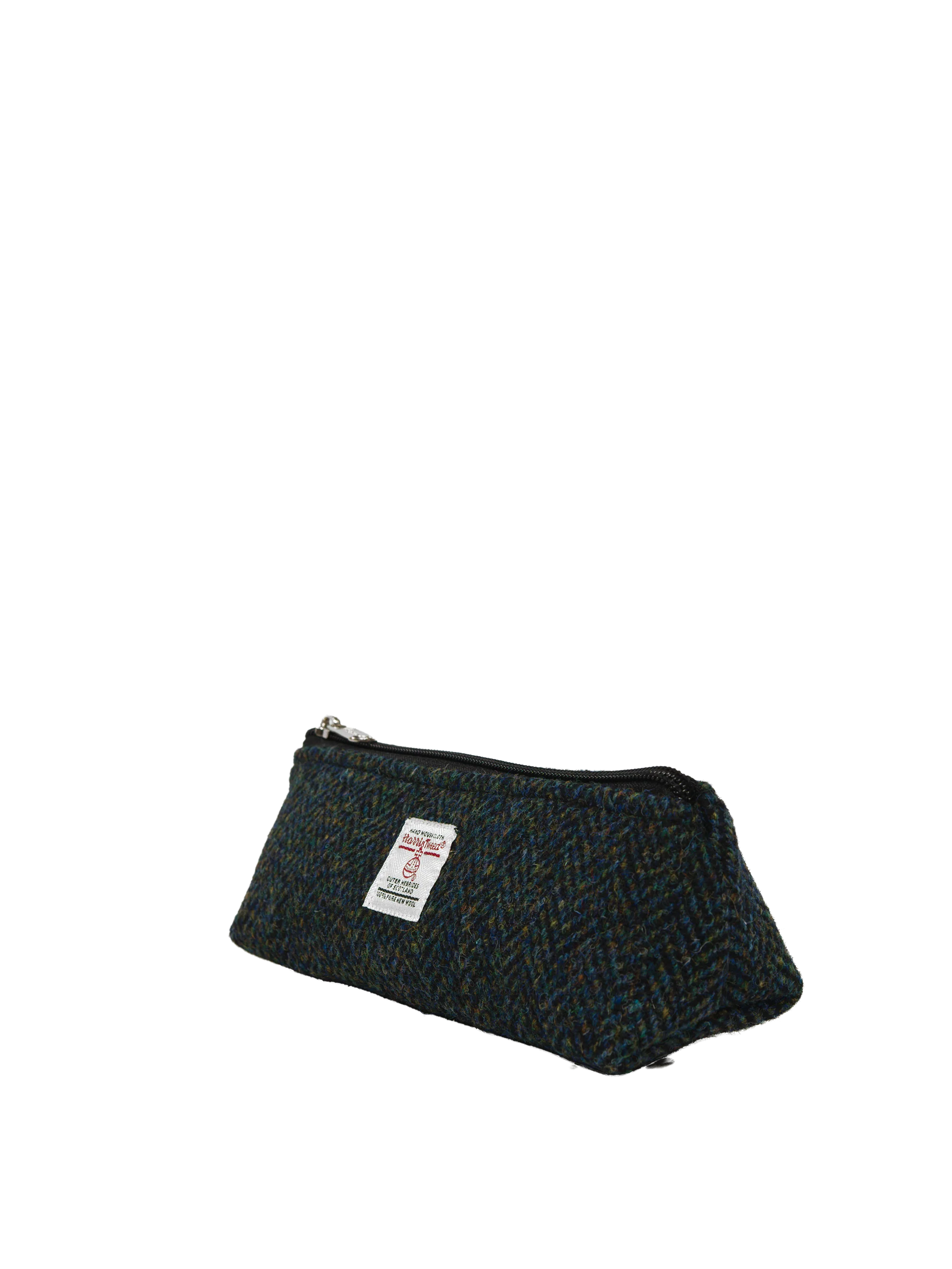 Harris Tweed Pencil Case - Black Turquoise HB - Image 2