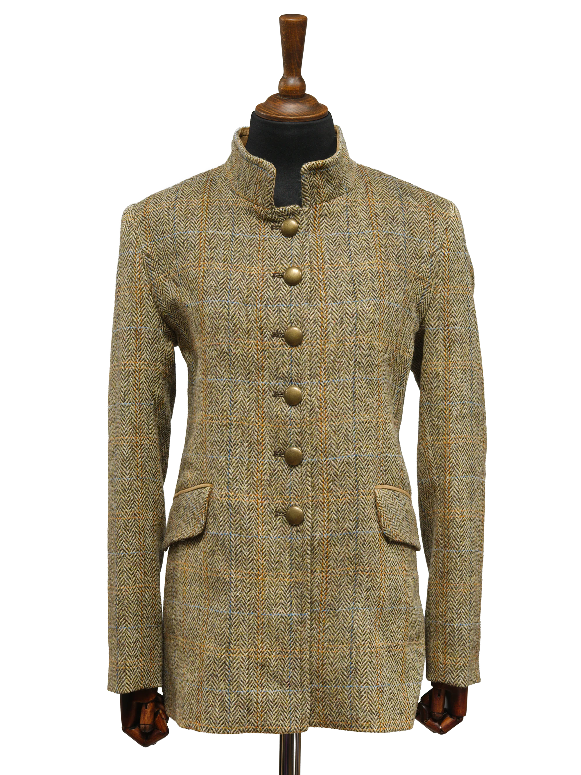 Harris Tweed Sandra Coat - Bracken Herringbone