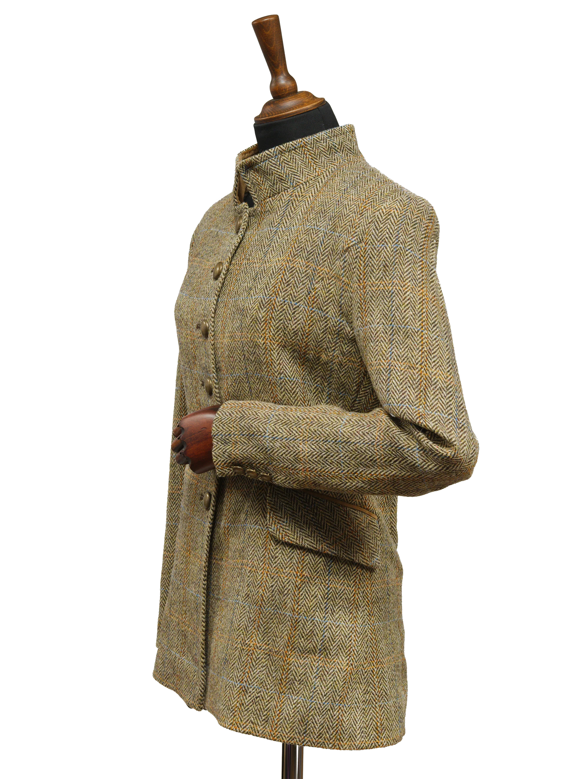 Harris Tweed Sandra Coat - Bracken Herringbone - Image 2