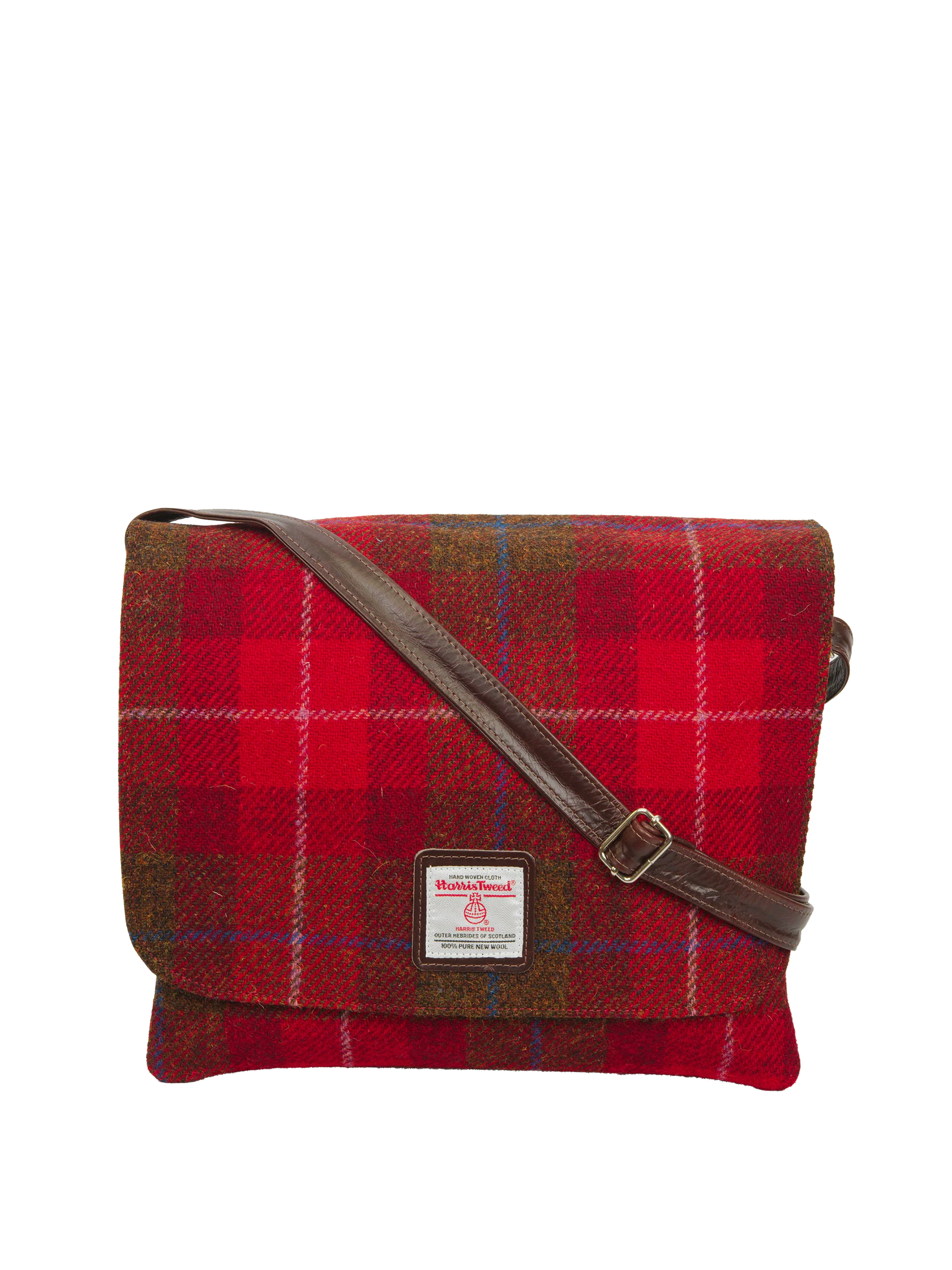 Harris Tweed Scalpay Bag - A001 (Brown Leather)