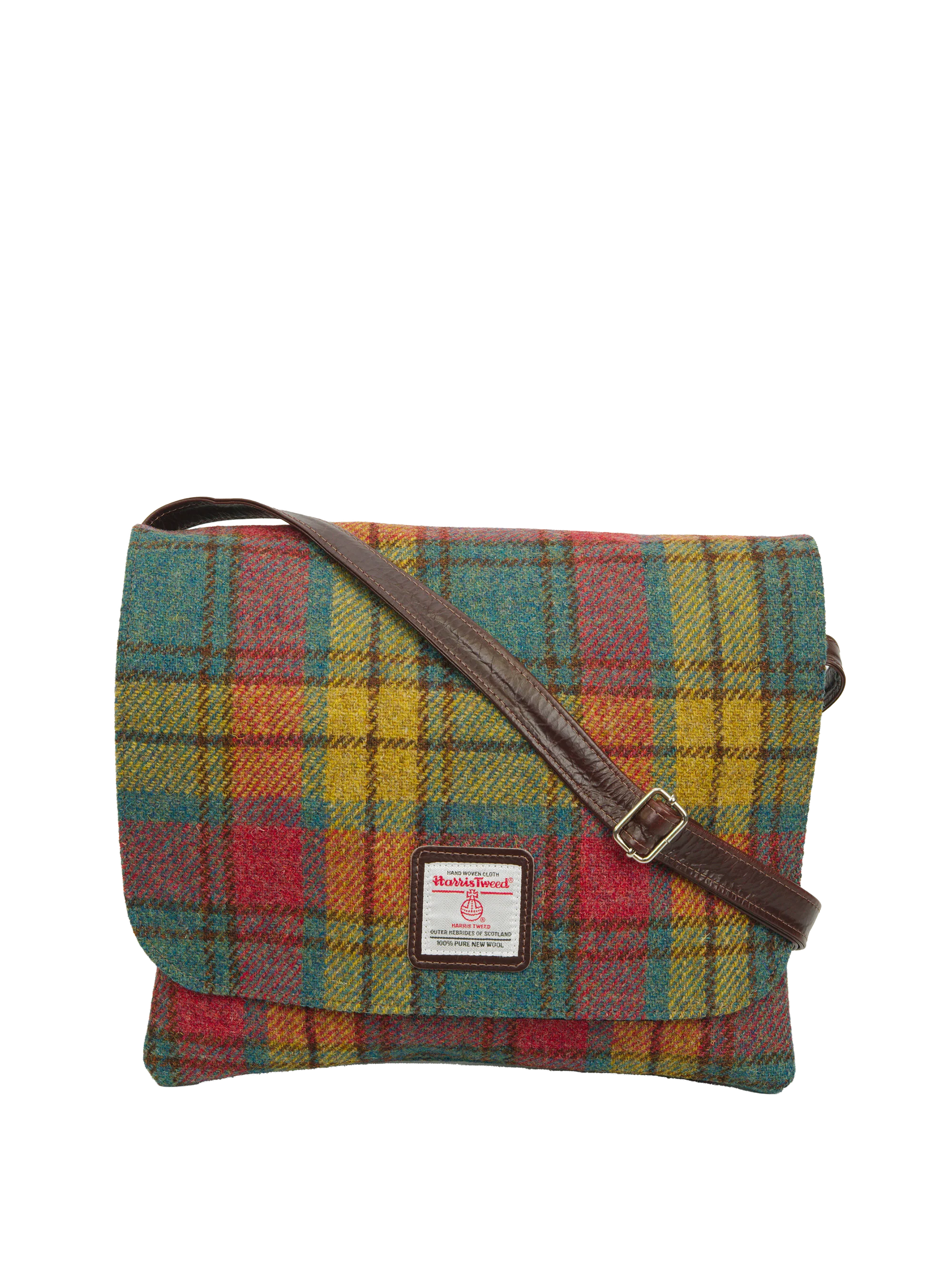 Harris Tweed Scalpay Bag - A0194 (Brown Leather)