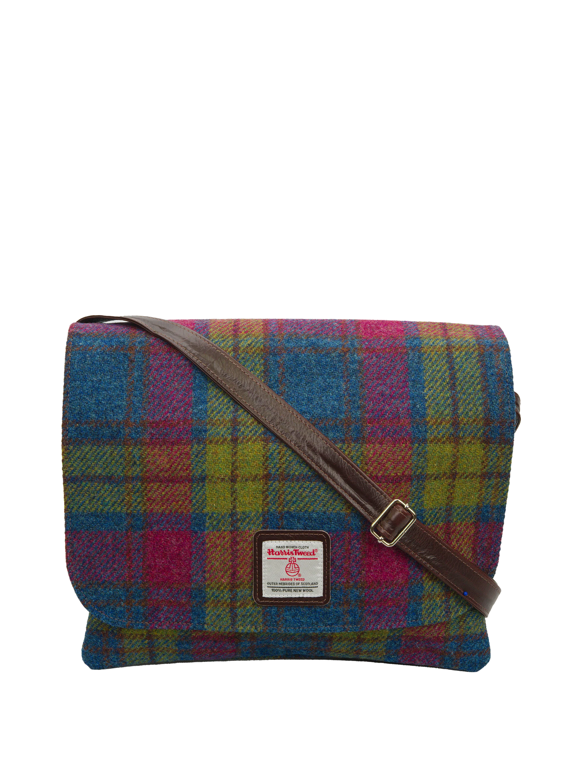 Harris Tweed Scalpay Bag - A0195 (Brown Leather)