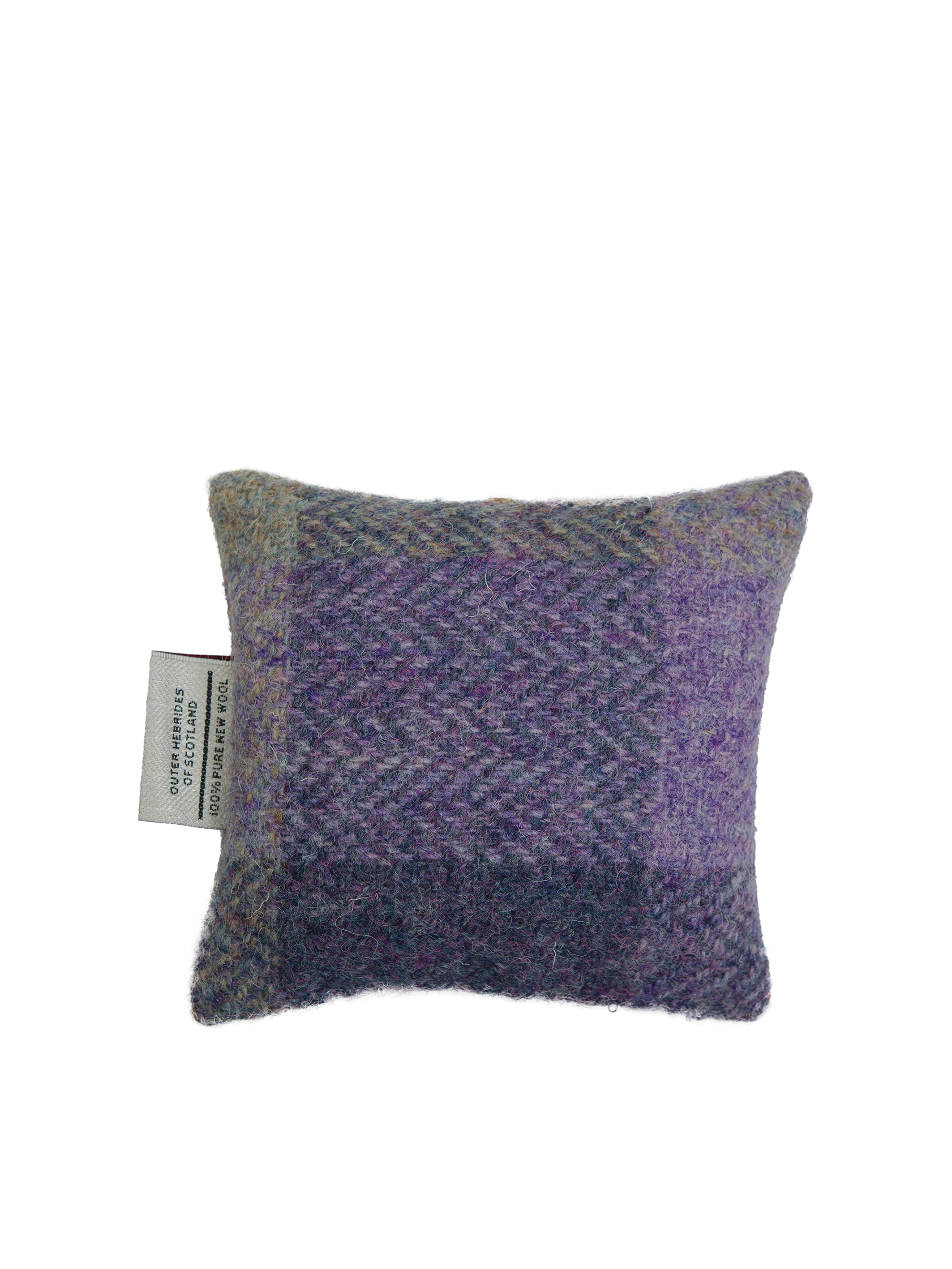 Harris Tweed Scented Drawer Sachet - HB156/Purple Check (Heart) - Image 2