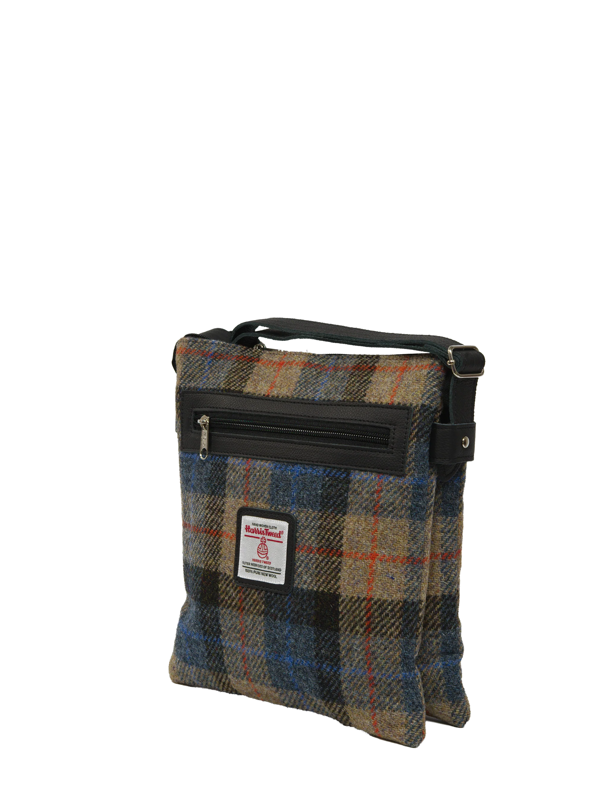 Harris Tweed St Clements Bag - A0162 (Black Leather) - Image 3
