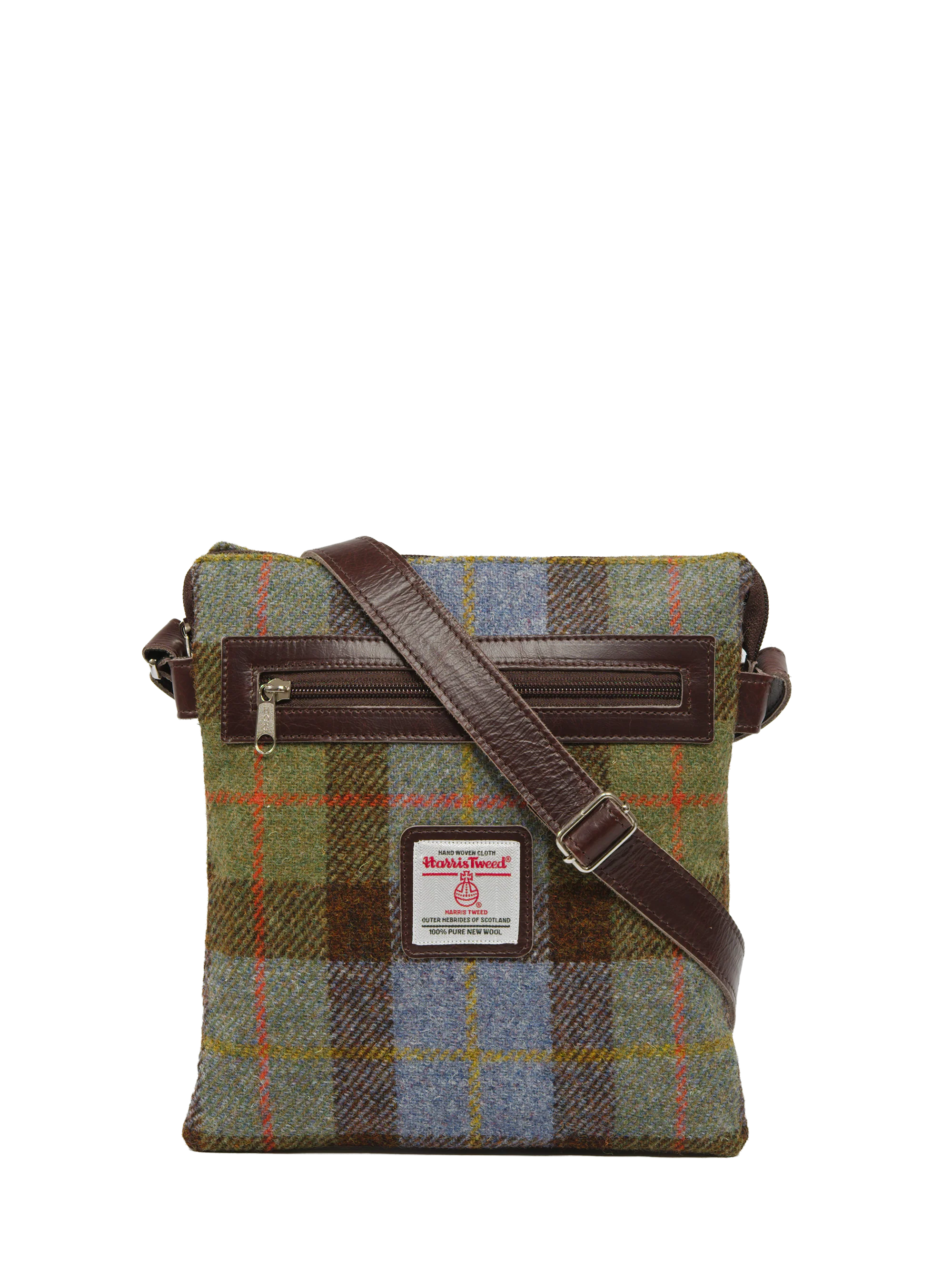 Harris Tweed St Clements Bag - A017 (Brown Leather)