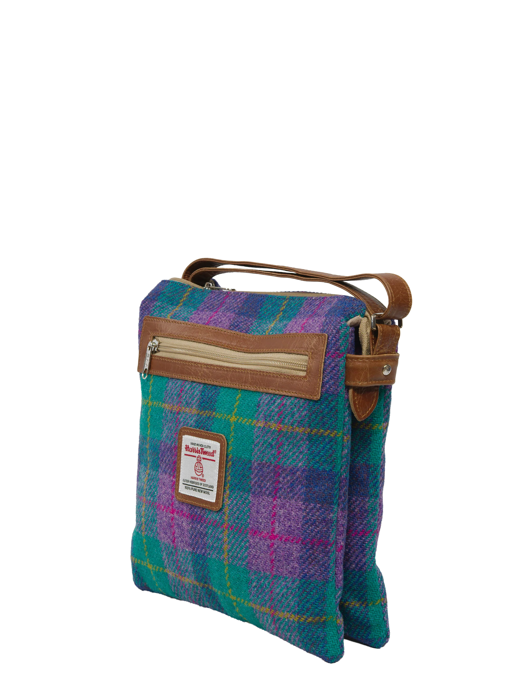 Harris Tweed St Clements Bag - A0222 (Tan Leather) - Image 3