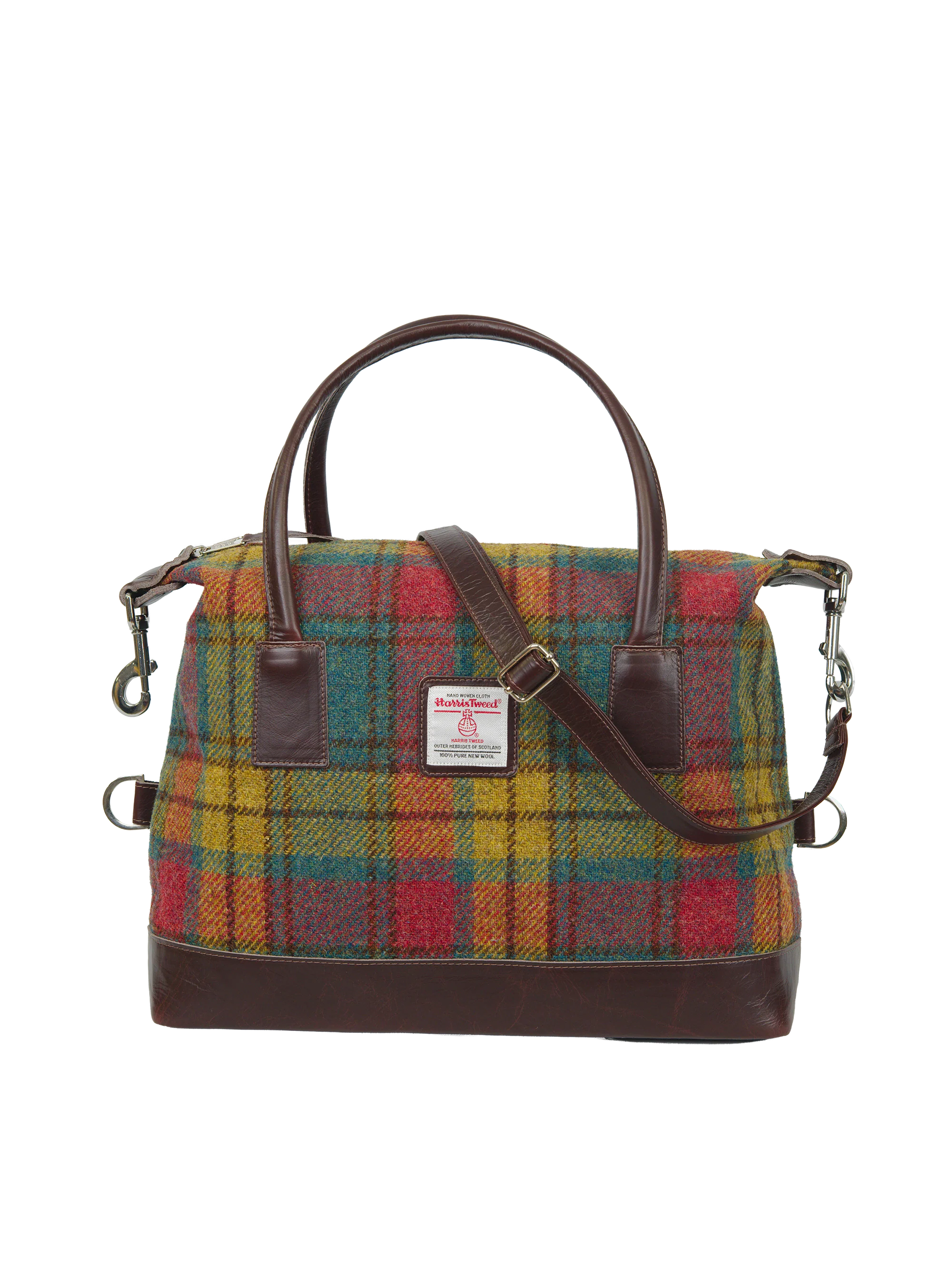 Harris Tweed St Kilda Bag - A0194 (Brown Leather)