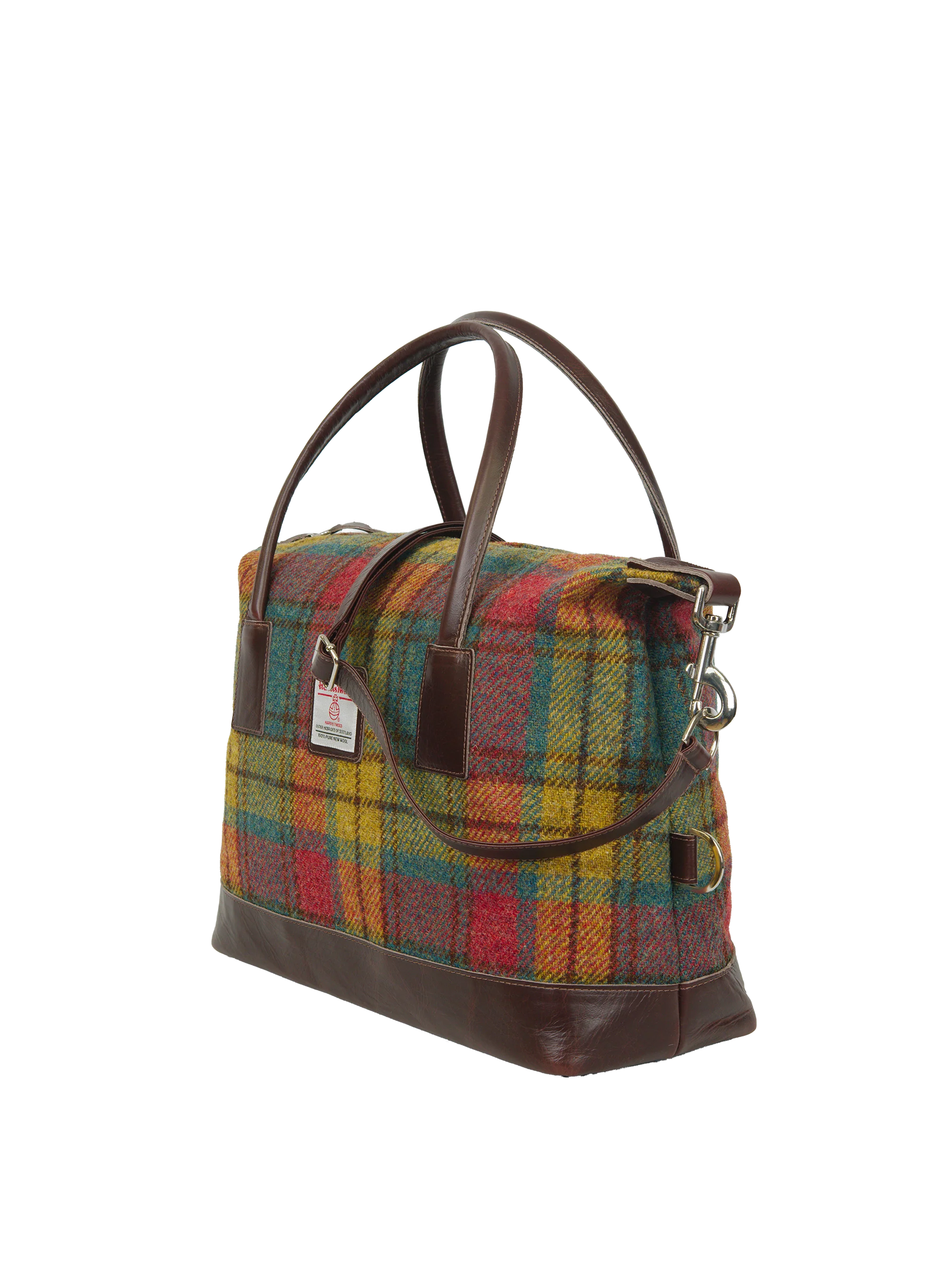 Harris Tweed St Kilda Bag - A0194 (Brown Leather) - Image 2