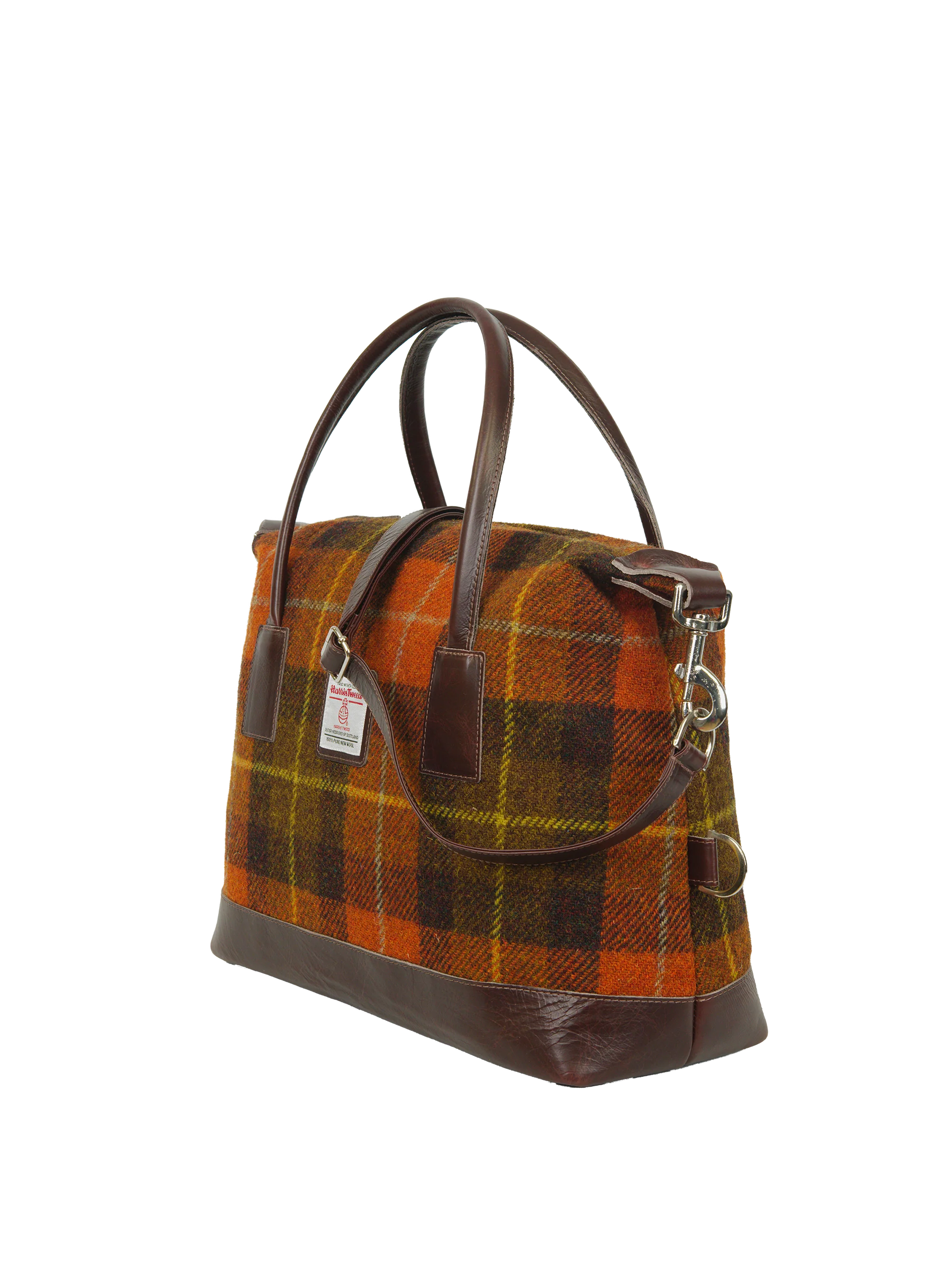 Harris Tweed St Kilda Bag - A0258 (Brown Leather) - Image 2