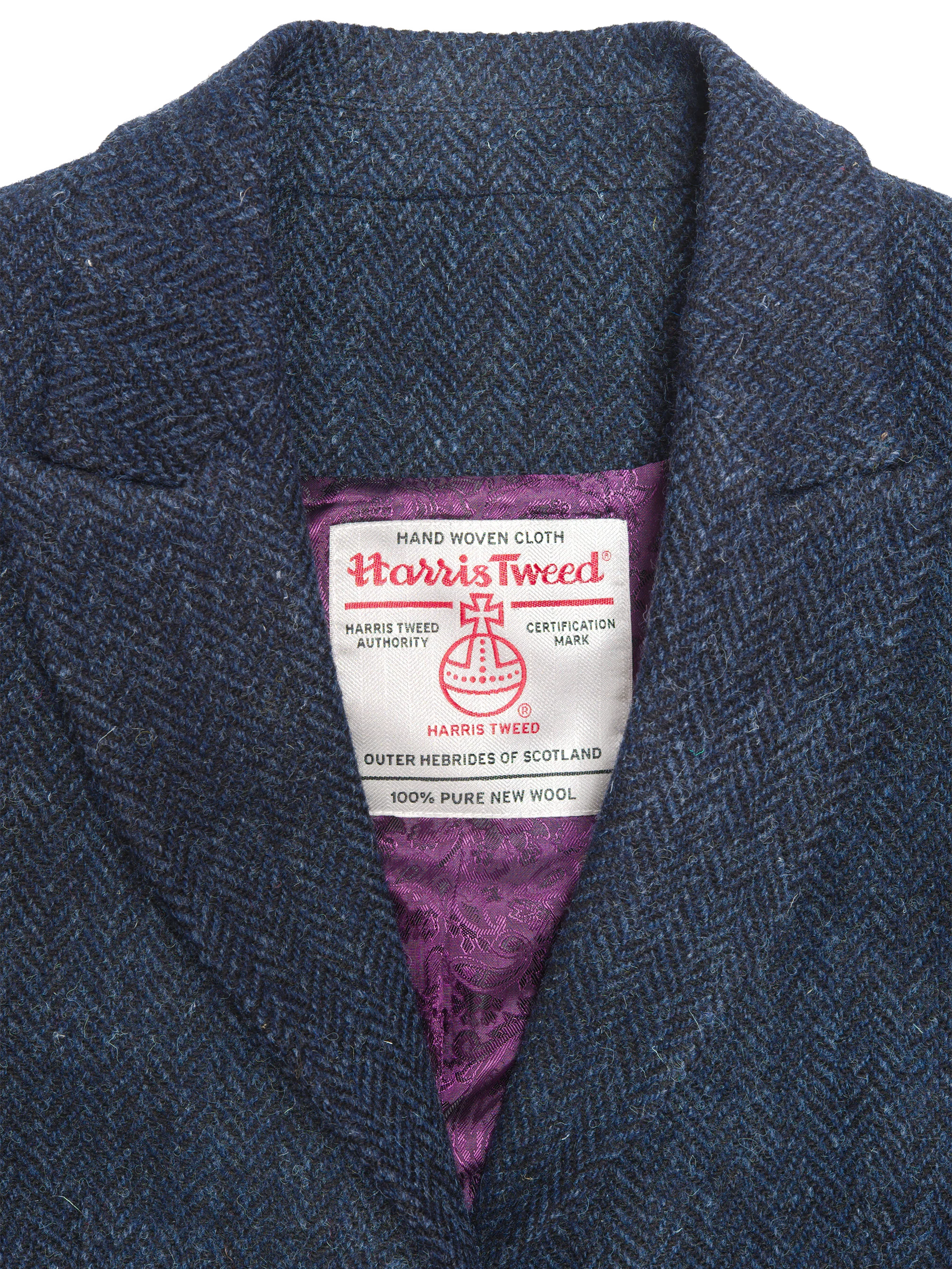 Harris Tweed Tammy Jacket - Navy Herringbone - Image 2