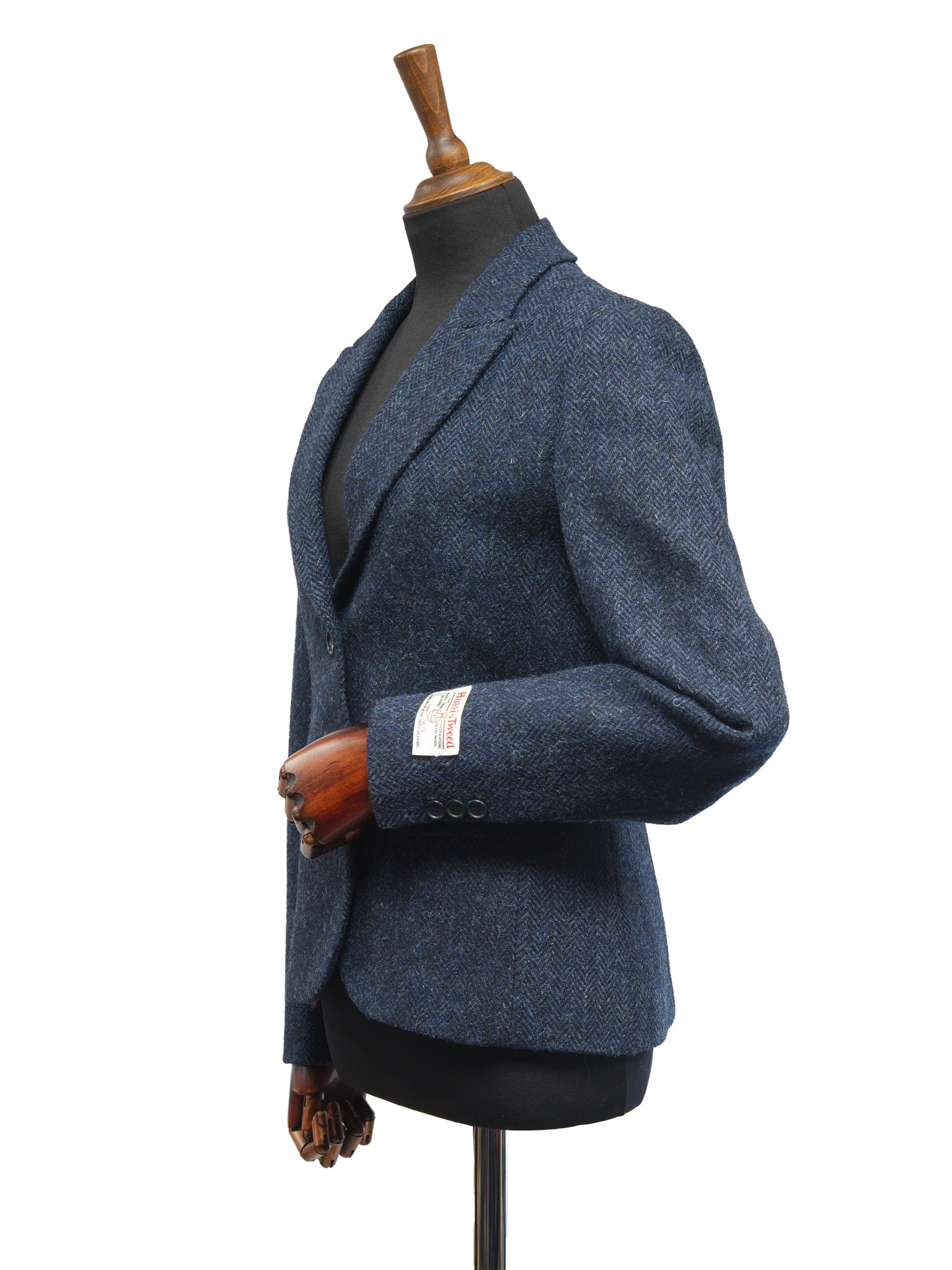Harris Tweed Tammy Jacket - Navy Herringbone - Image 3