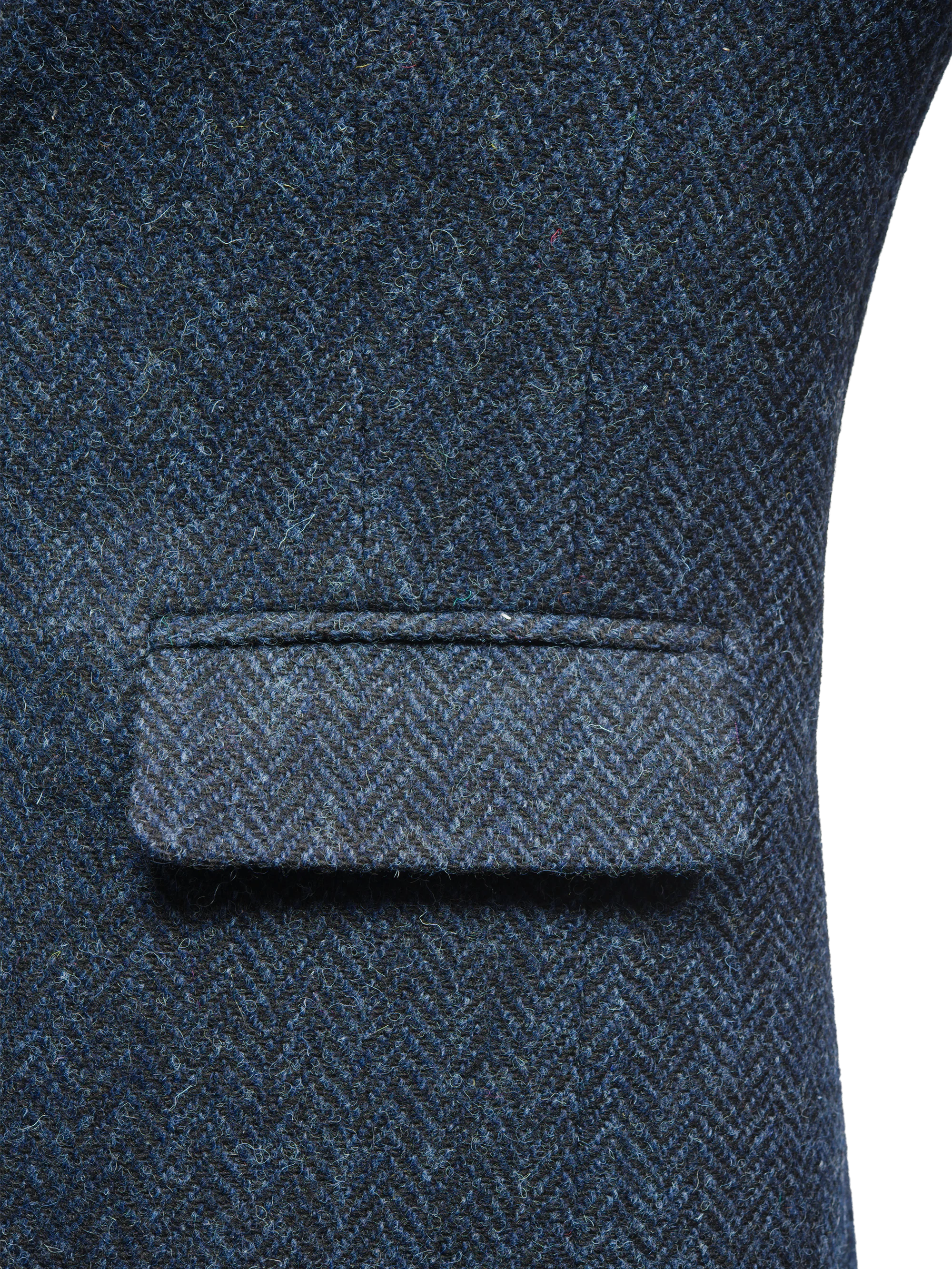 Harris Tweed Tammy Jacket - Navy Herringbone - Image 6