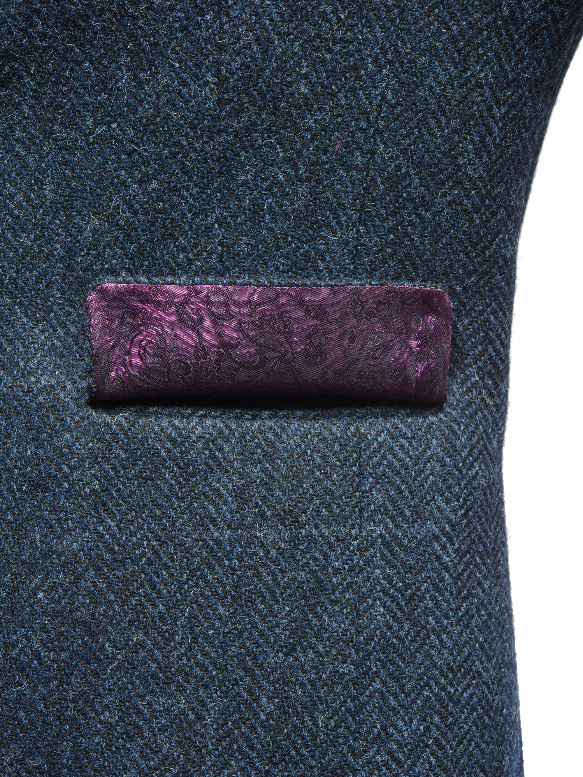 Harris Tweed Tammy Jacket - Navy Herringbone - Image 7