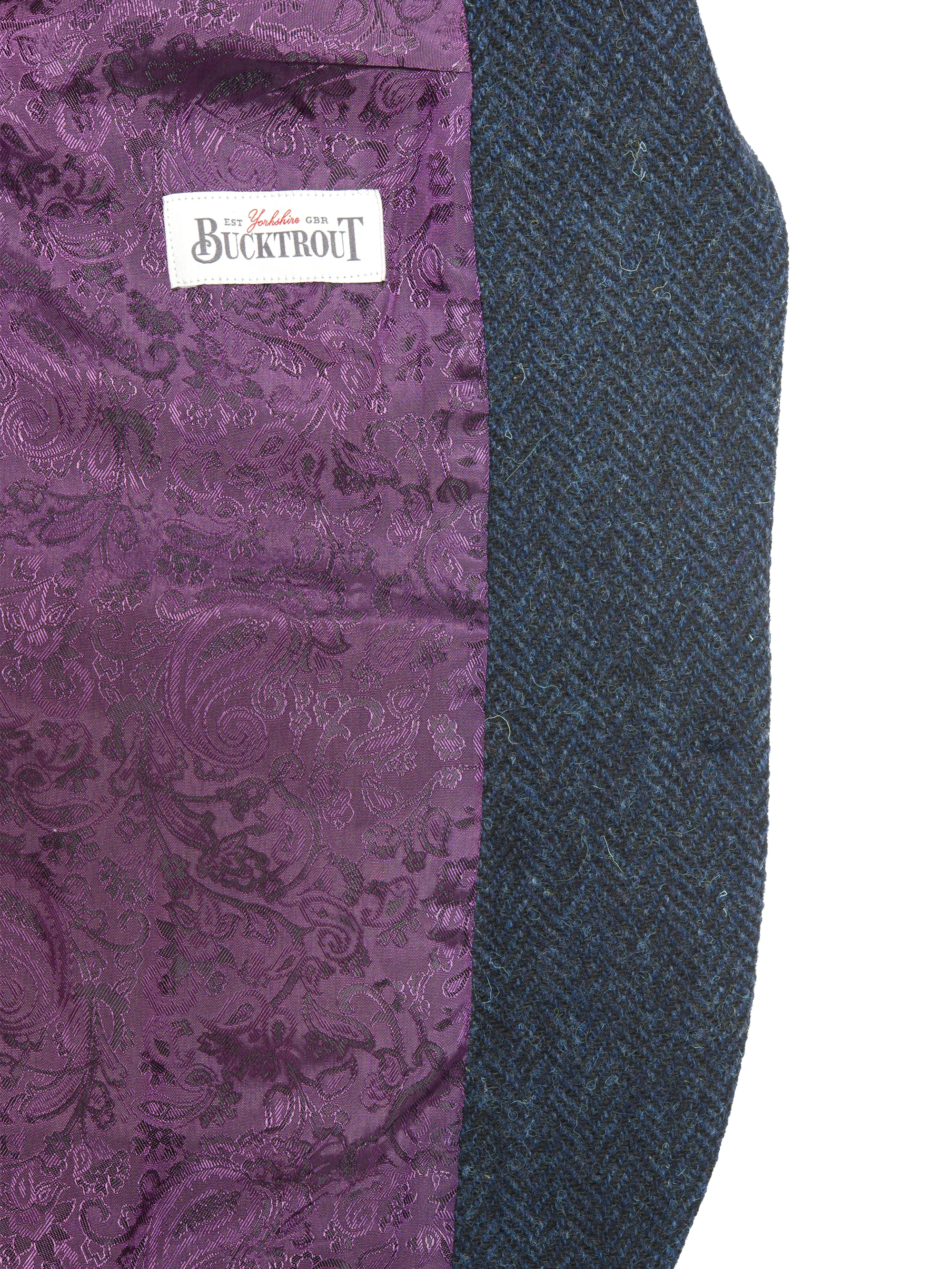 Harris Tweed Tammy Jacket - Navy Herringbone - Image 8