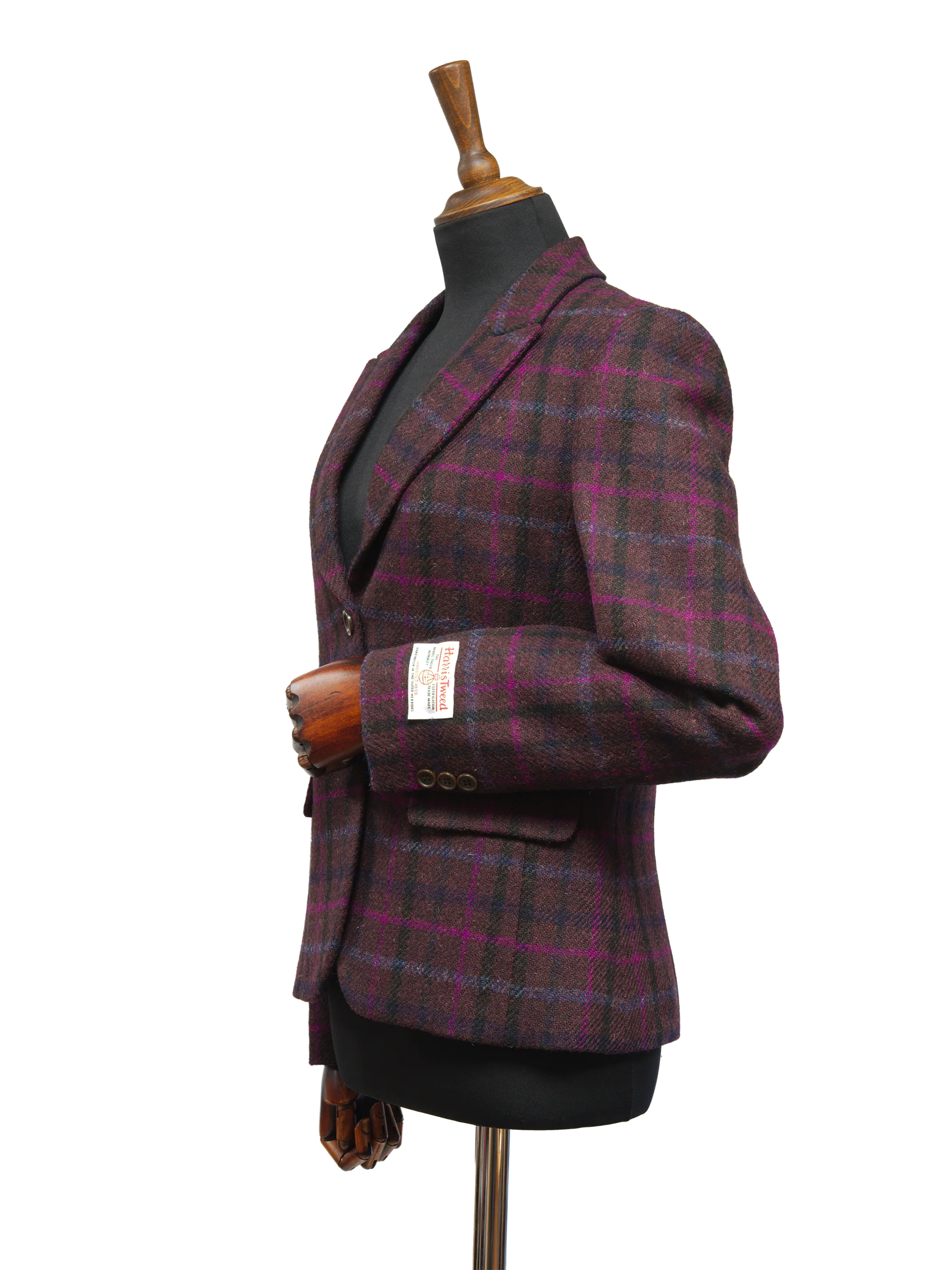 Harris Tweed Tammy Jacket - Plum/Magenta Multi - Image 2