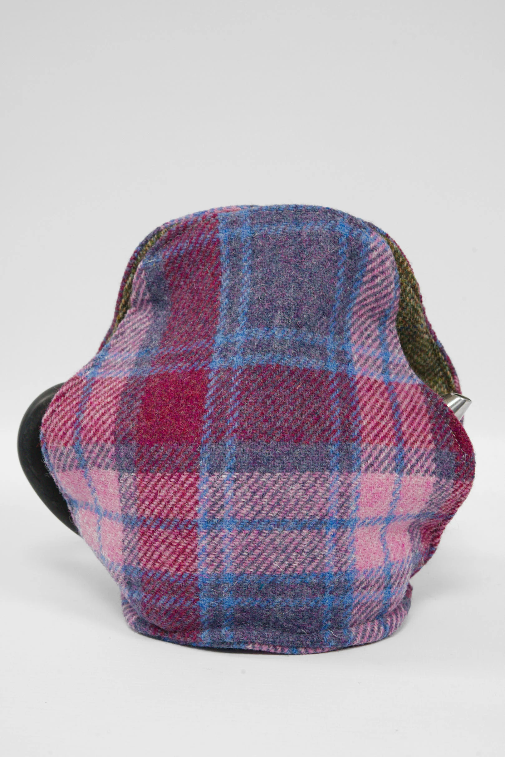 Harris Tweed Tea Cosy - Lilac Pink Check Sheep (Right) - Image 3