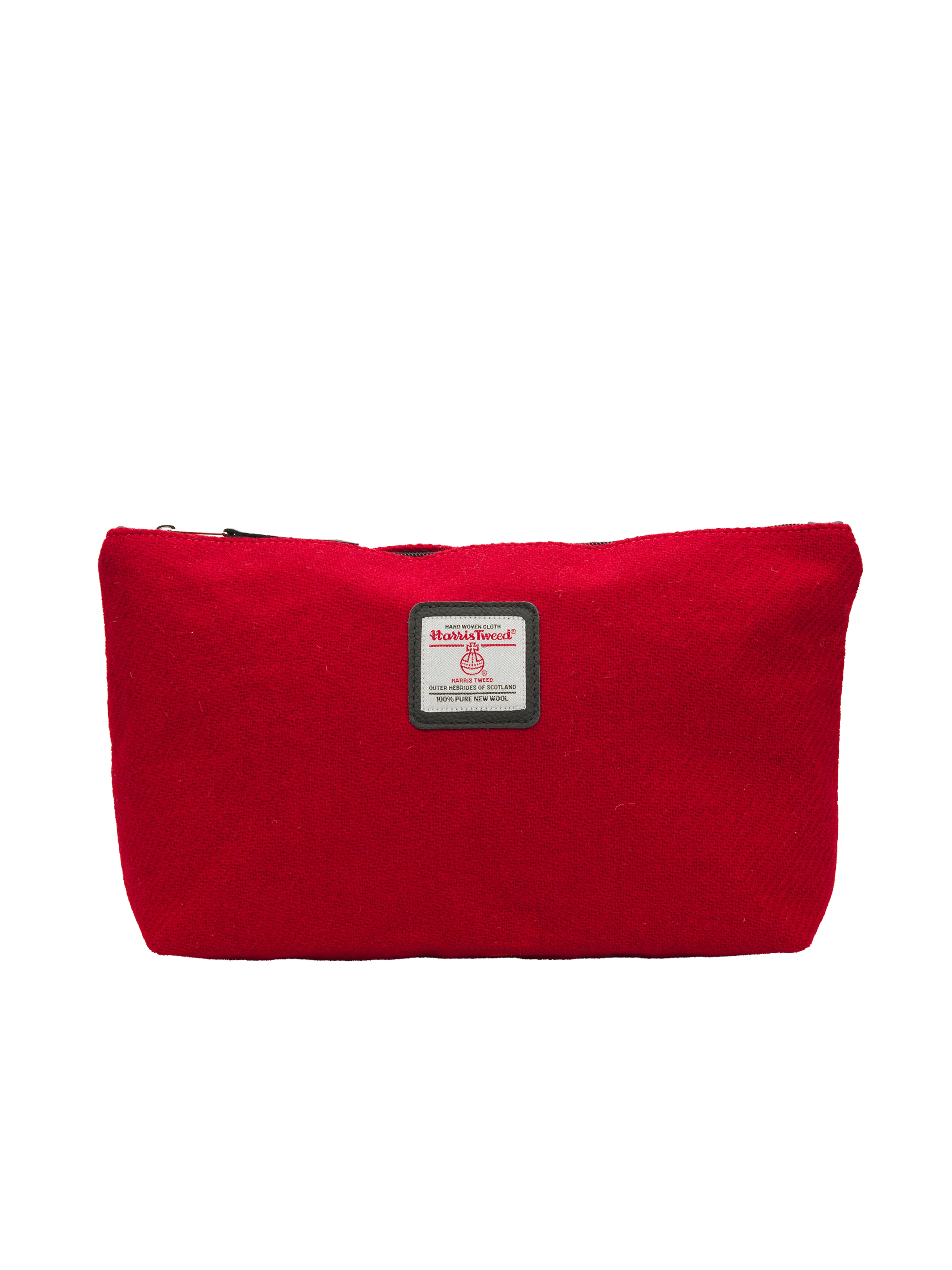 Harris Tweed Toiletries Bag - 101 (Black Leather)