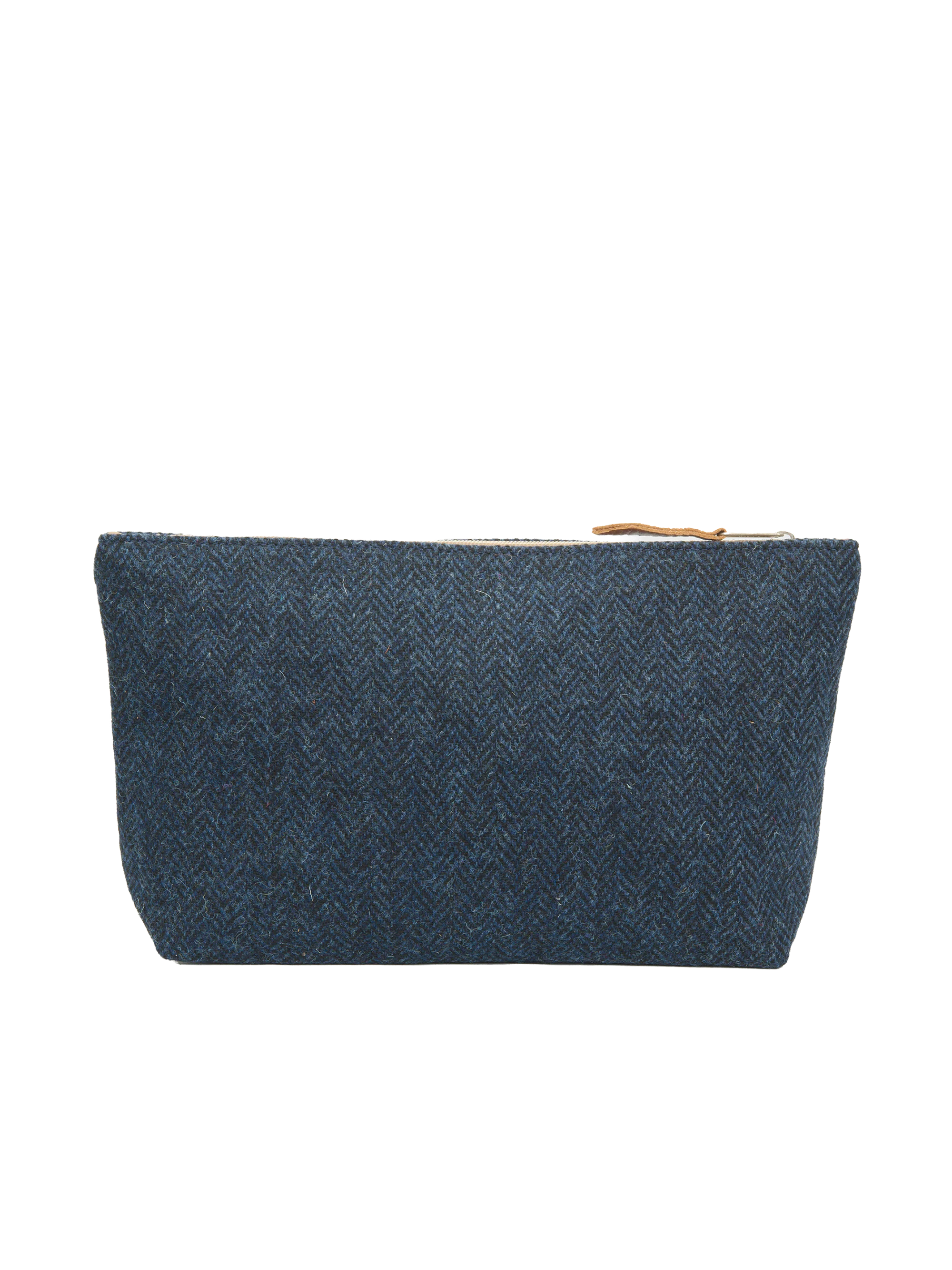 Harris Tweed Toiletries Bag - HB104 (Tan Leather) - Image 3