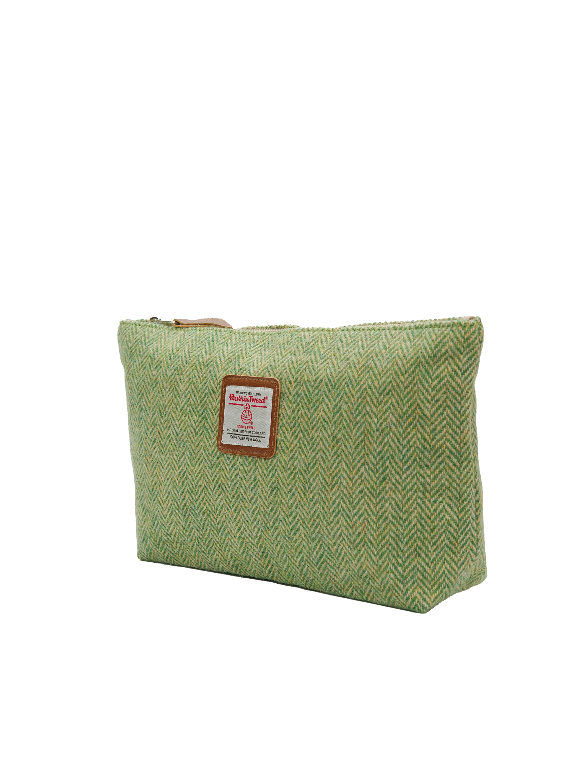 Harris Tweed Toiletries Bag - NHB1 (Tan Leather) - Image 2