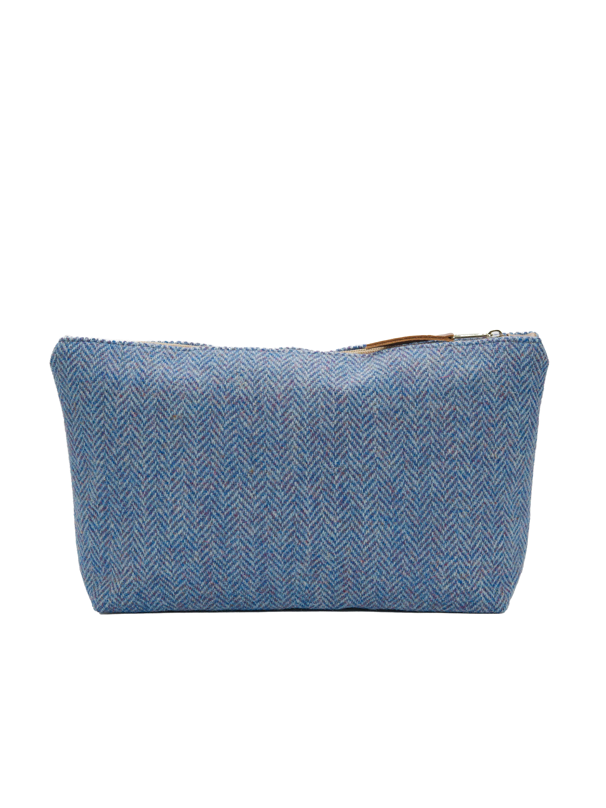 Harris Tweed Toiletries Bag - NHB4 (Tan Leather) - Image 3