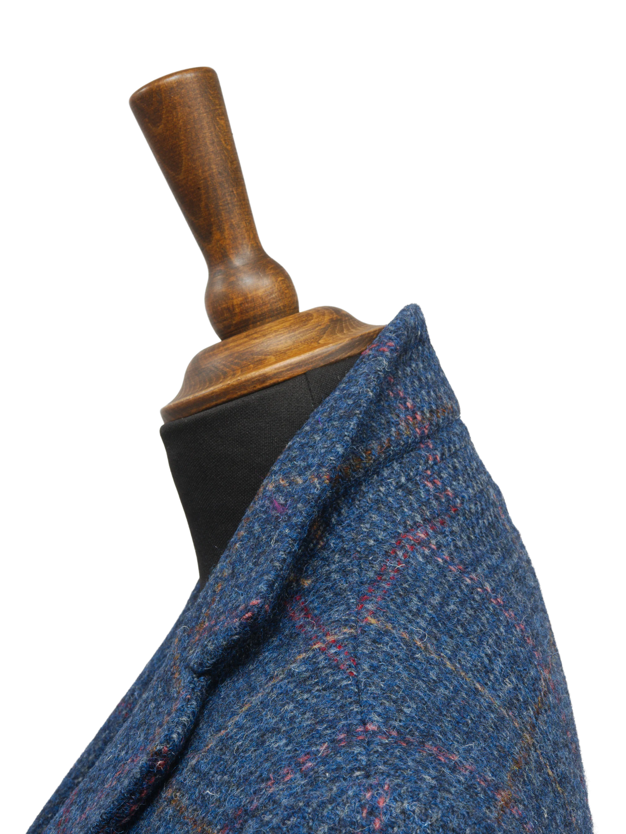 Harris Tweed Tori Coat - Blue Check - Image 5
