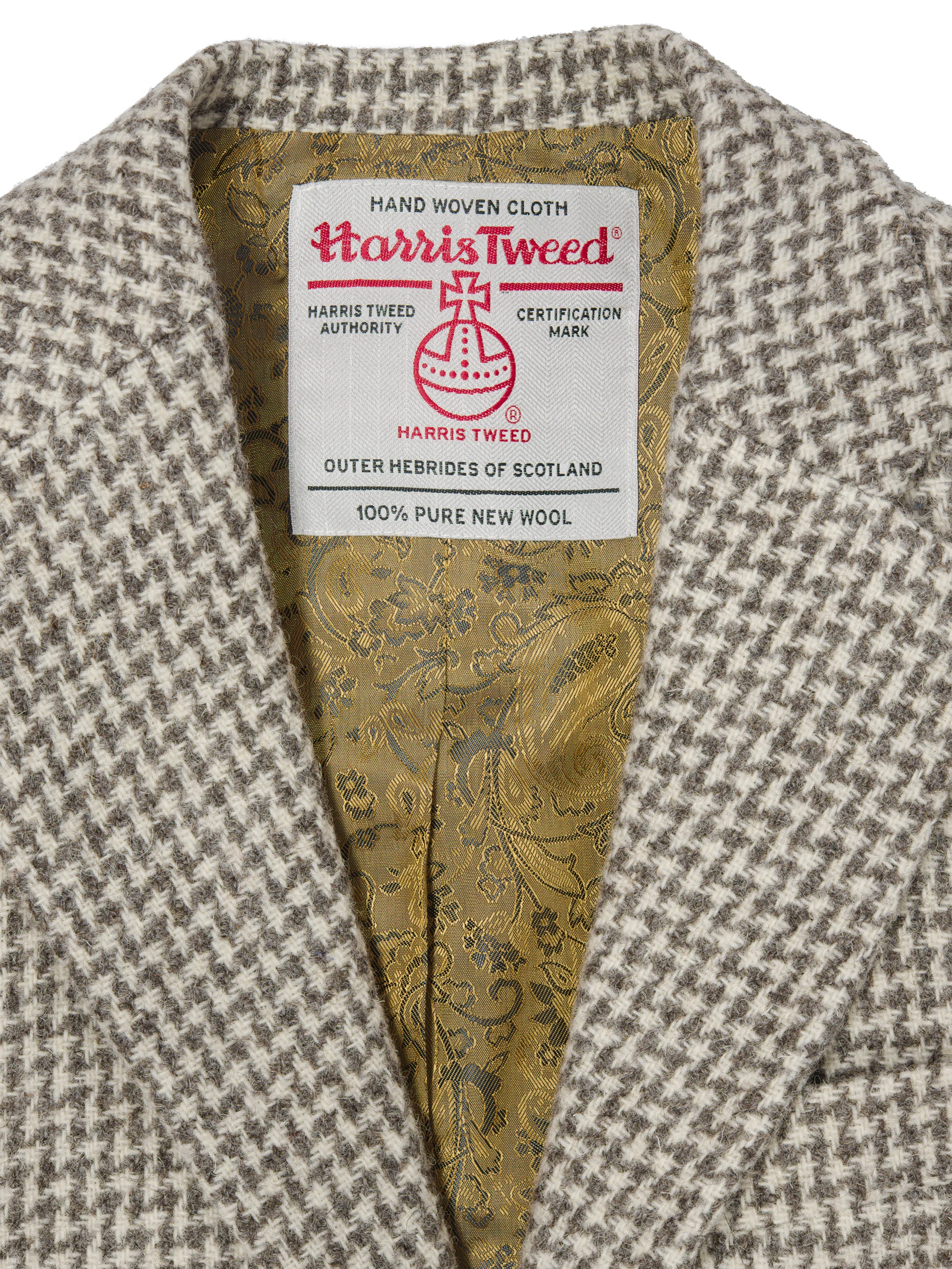 Harris Tweed Tori Coat - Natural Houndstooth - Image 2