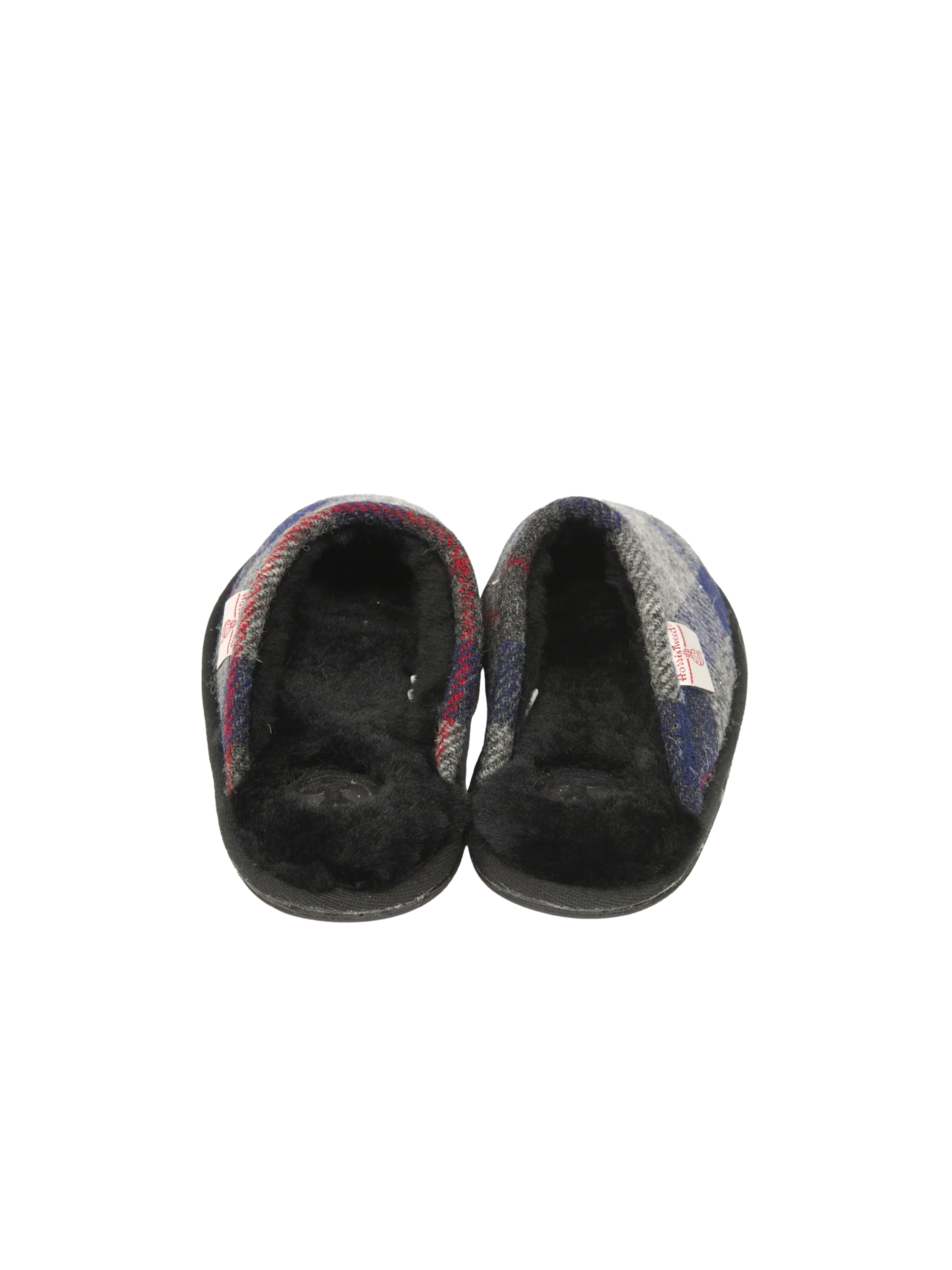 Harris Tweed William Slippers - Navy/Black Check - Image 3