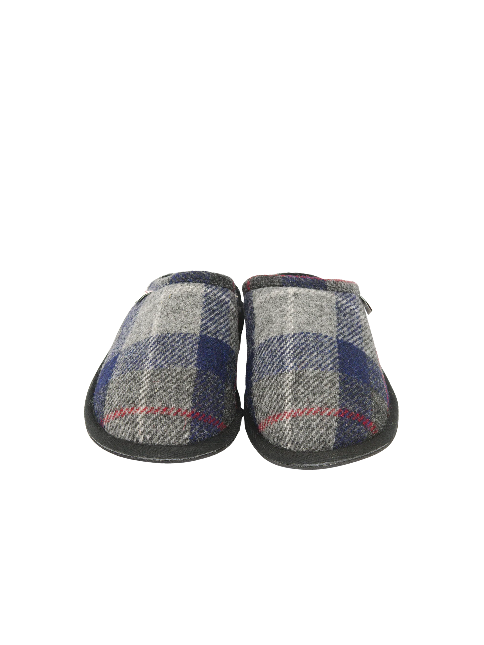 Harris Tweed William Slippers - Navy/Black Check - Image 7