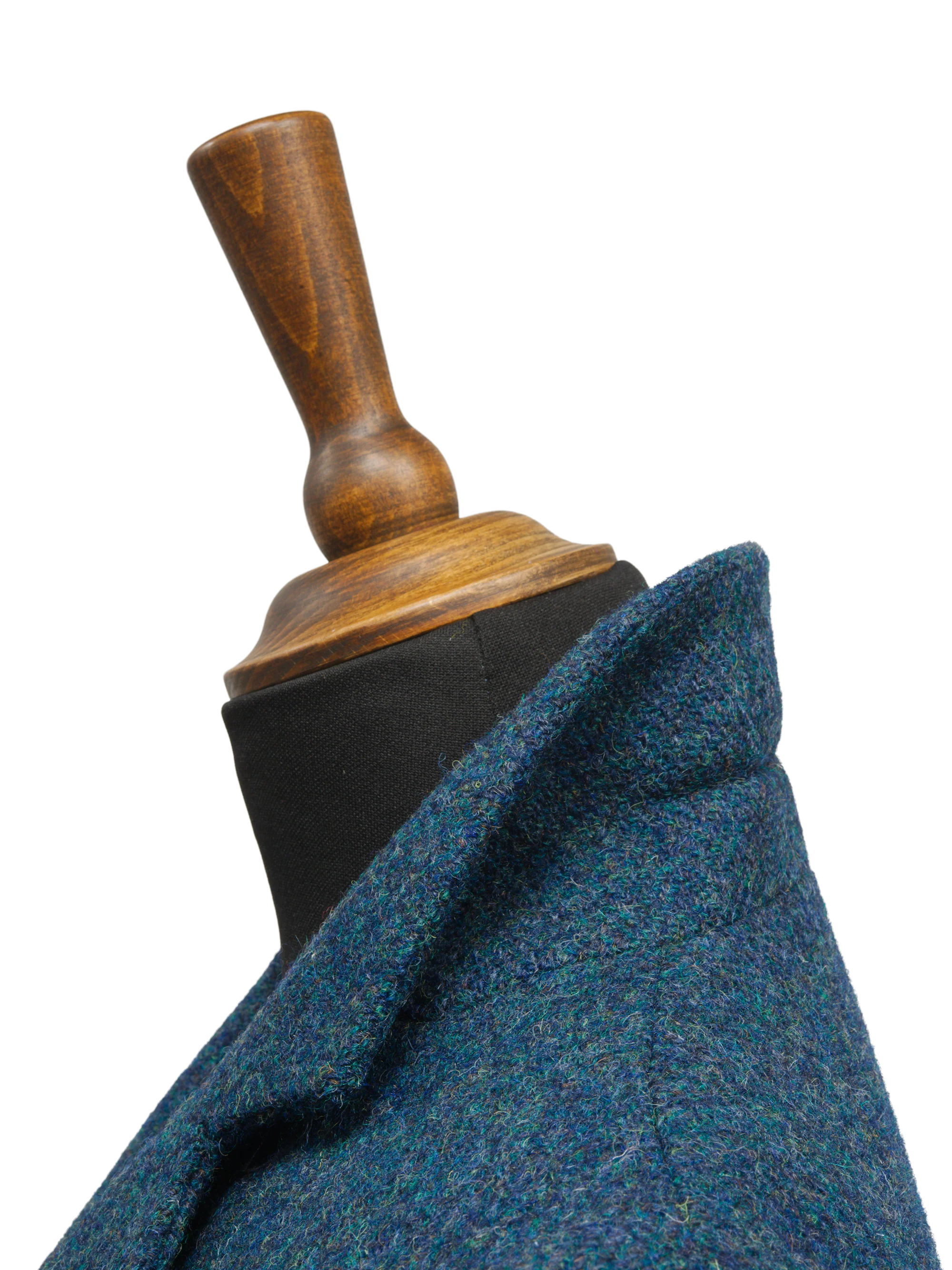 Harris Tweed Zoe Coat - Blue Mix HB - Image 5