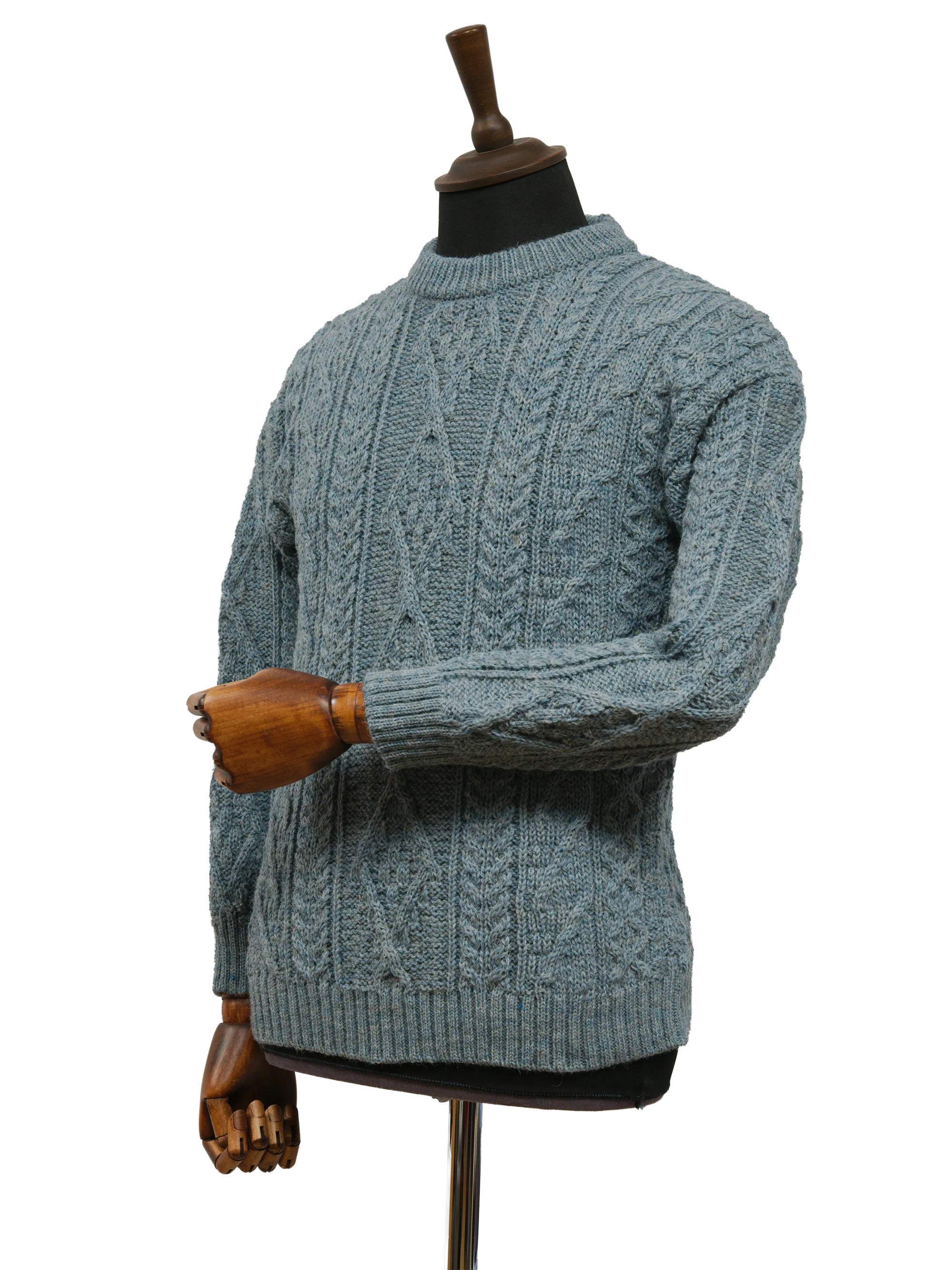 Unisex Aran Crew Neck Jumper - SummerStorm - Image 3